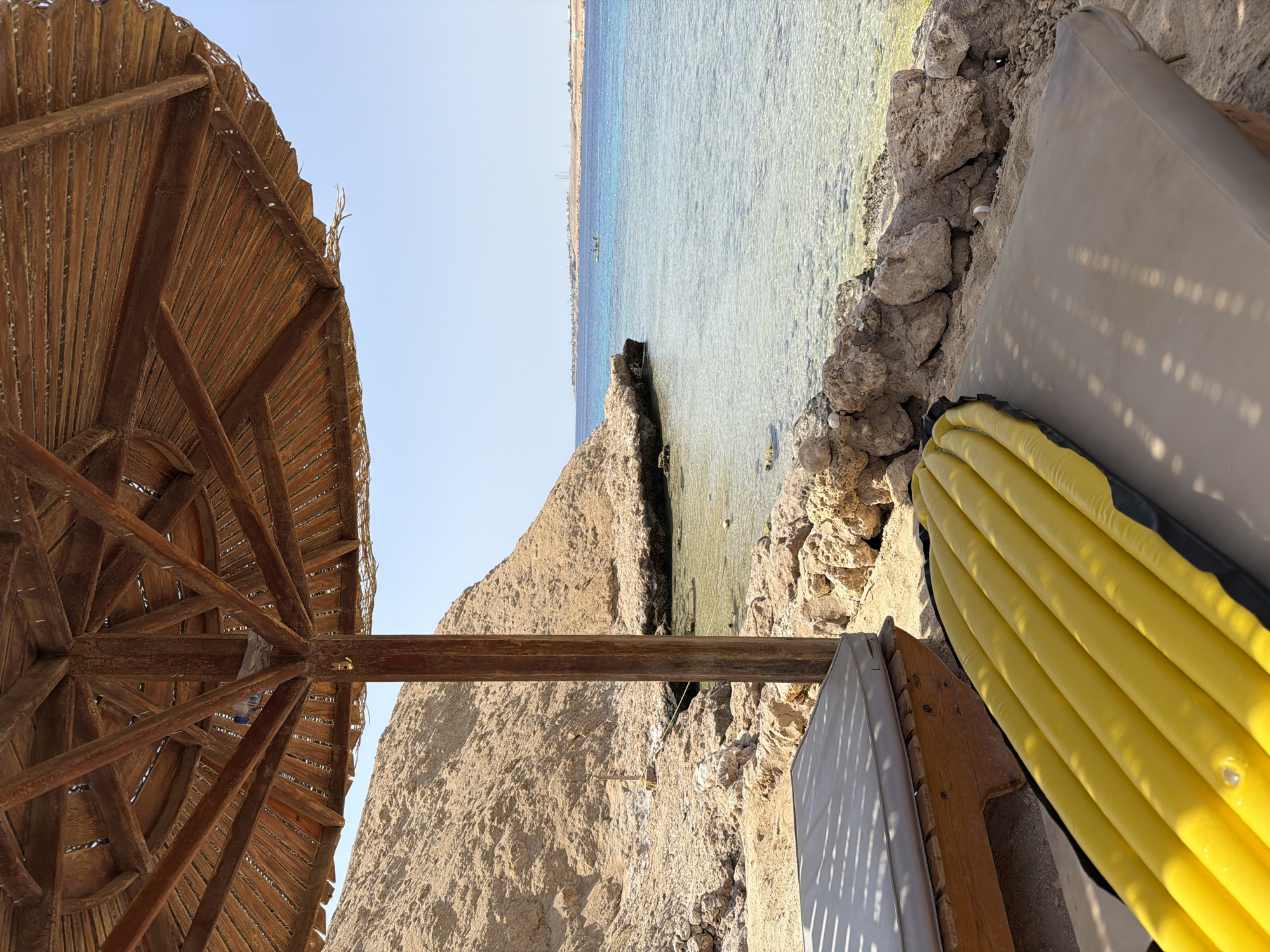Sunny beach morning observed in Sharm El Sheikh