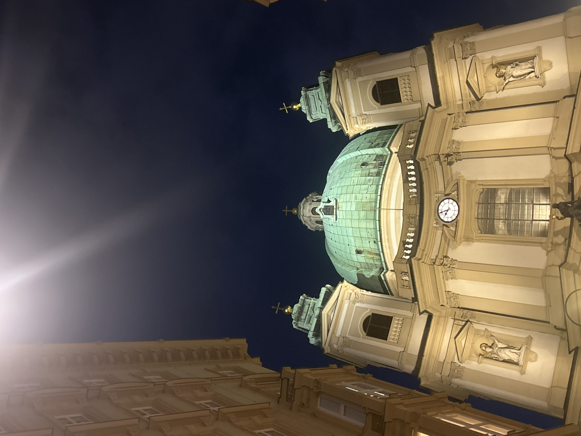 Vienna's inner city landmarks at dusk and into the night