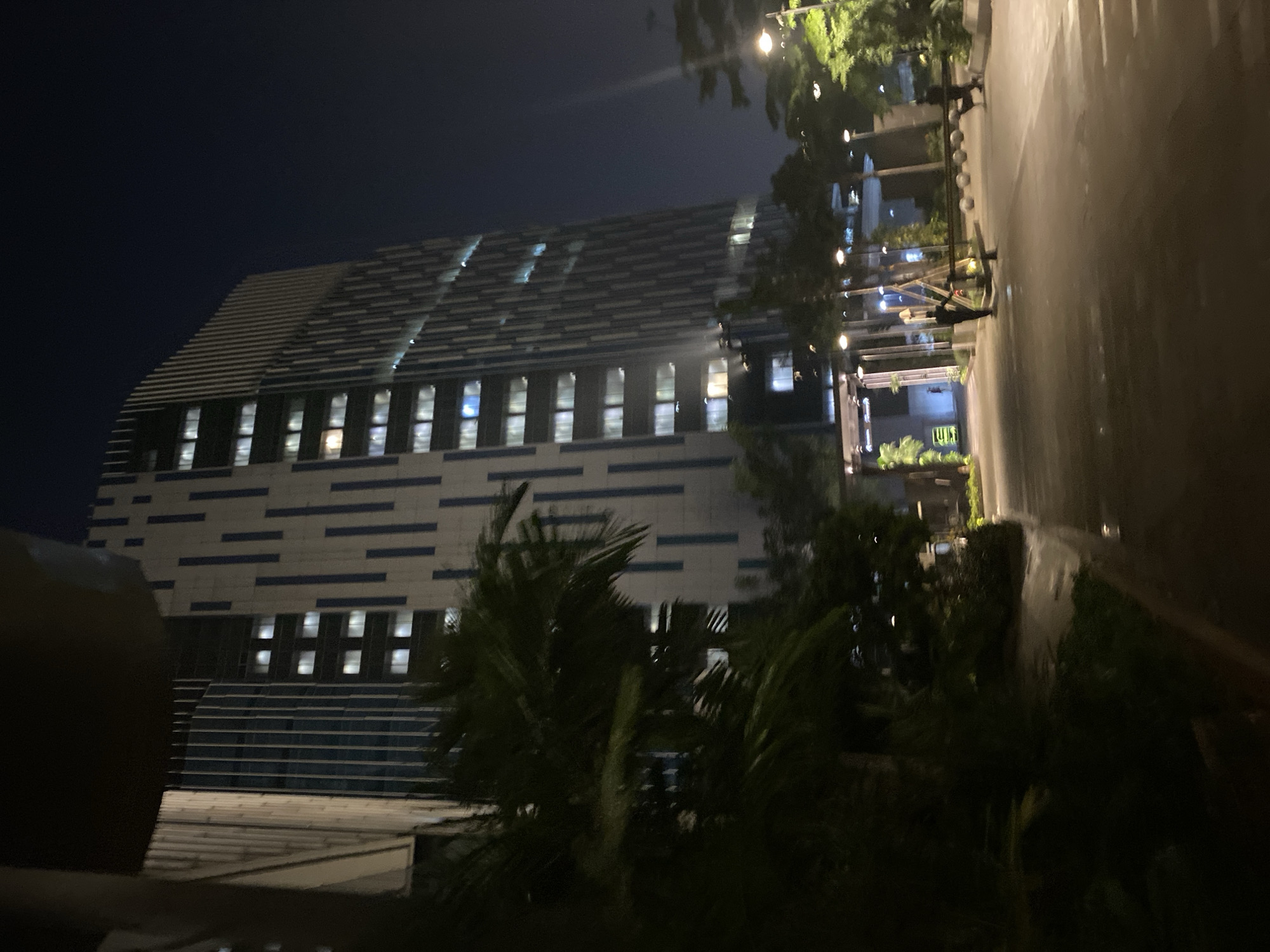 Evening at an upscale Central Jakarta rooftop bar and restaurant