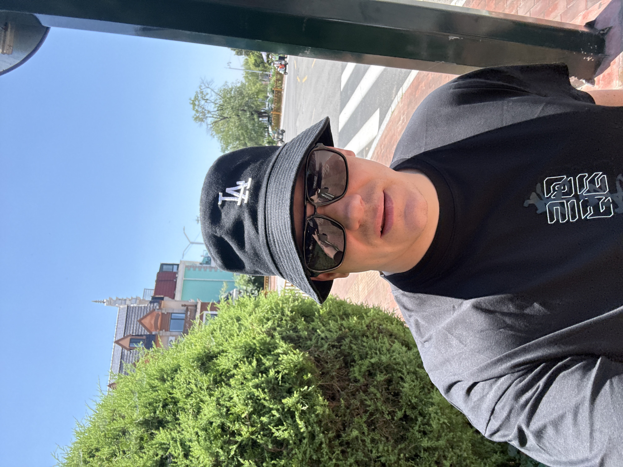 Selfie on a Qinhuangdao bridge, summer style