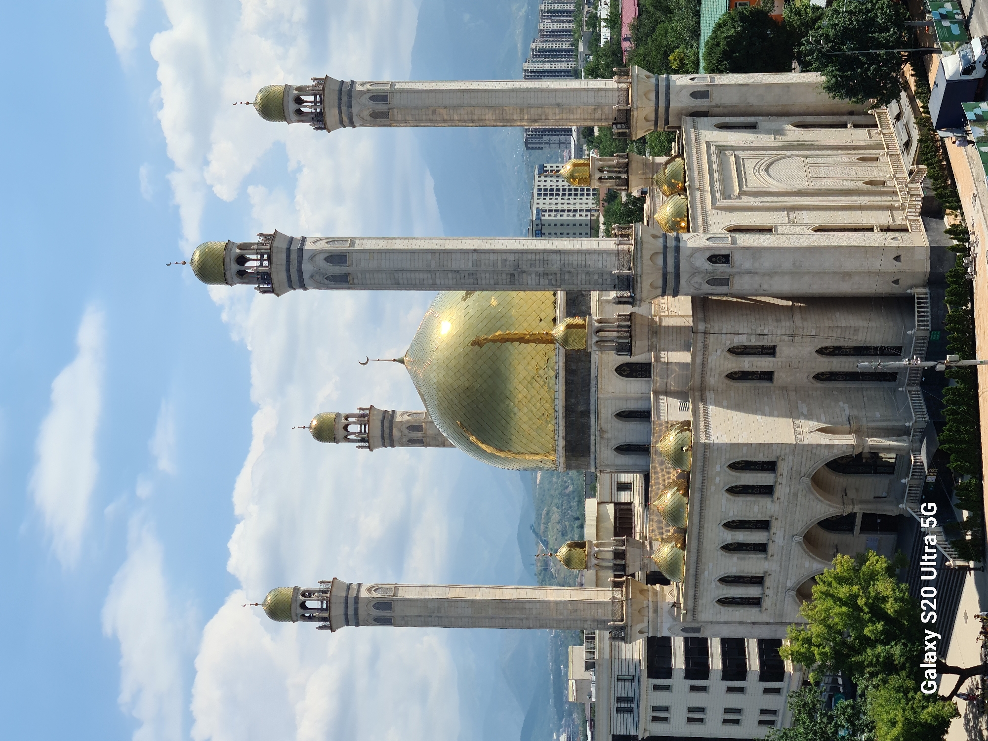 Almaty's Hazrat Sultan Mosque and its golden dome