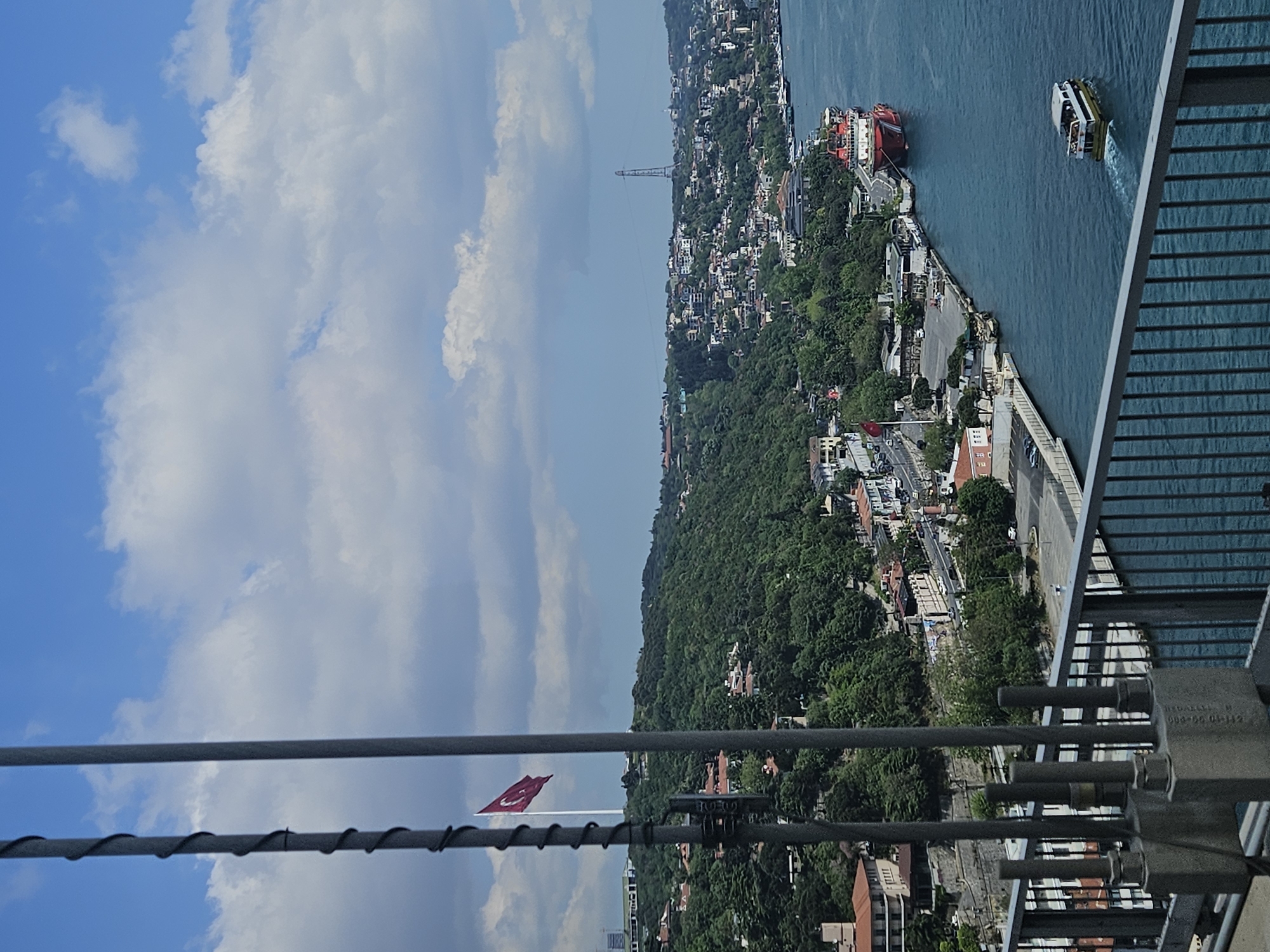 Morning view captured from Bosphorus Bridge in Istanbul