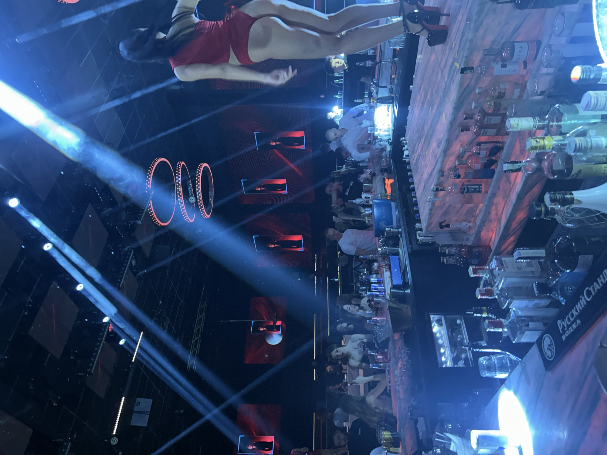 Woman dances on bar at Plovdiv nightclub