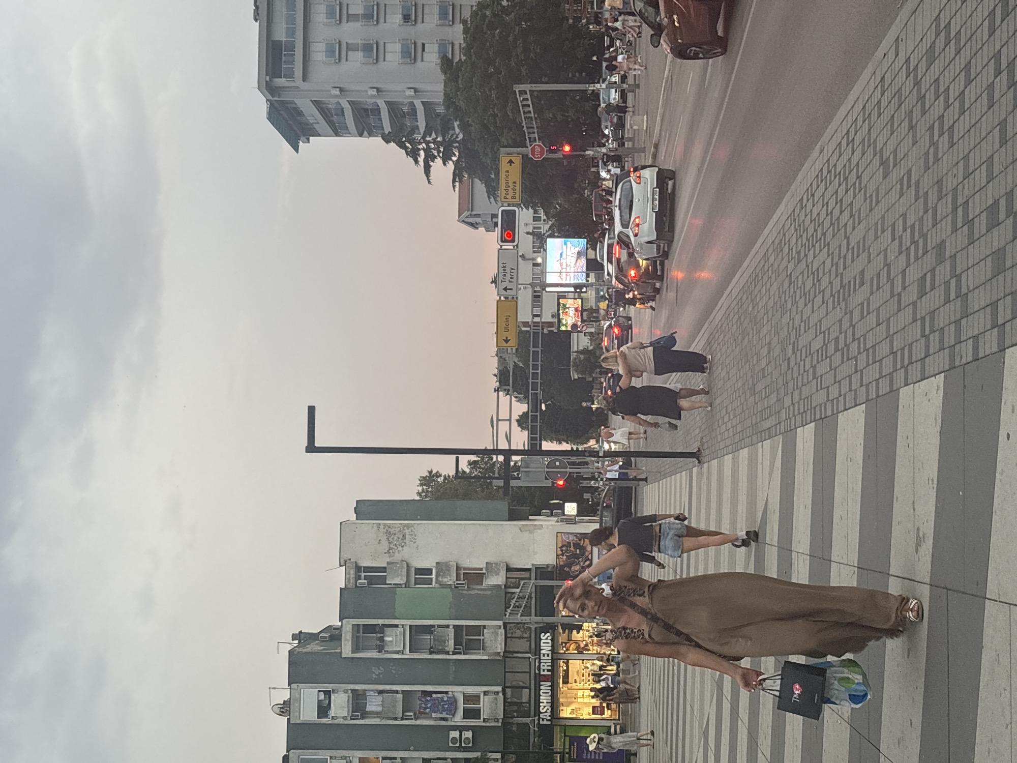 Sunset hour along Bar's waterfront and city streets