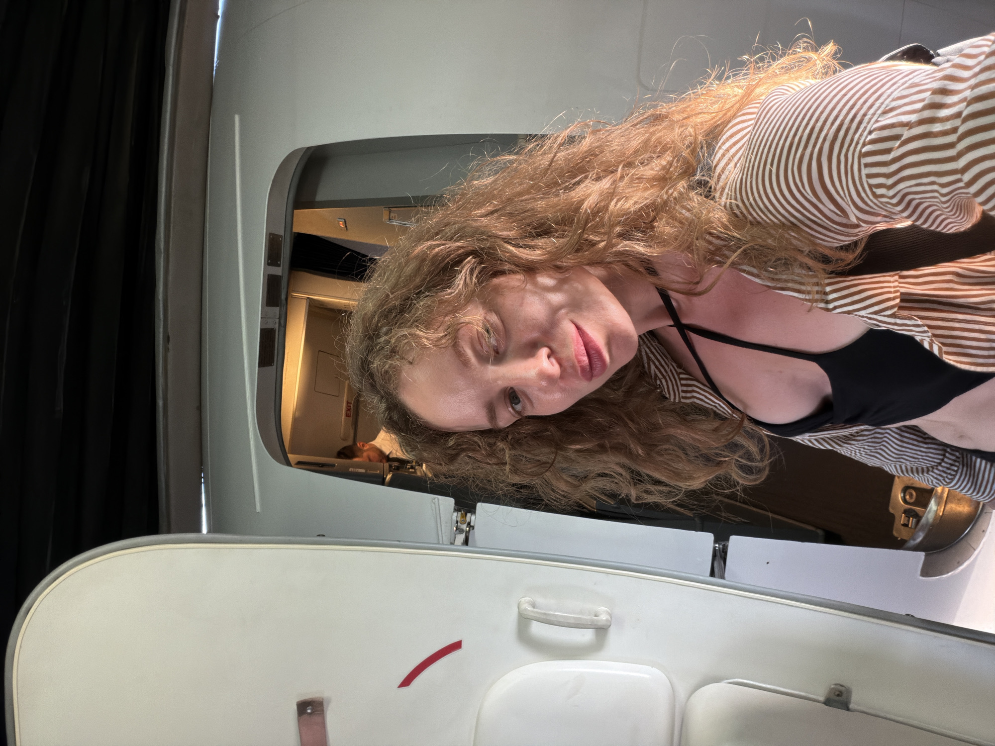 Boarding moments inside an airplane, Israel
