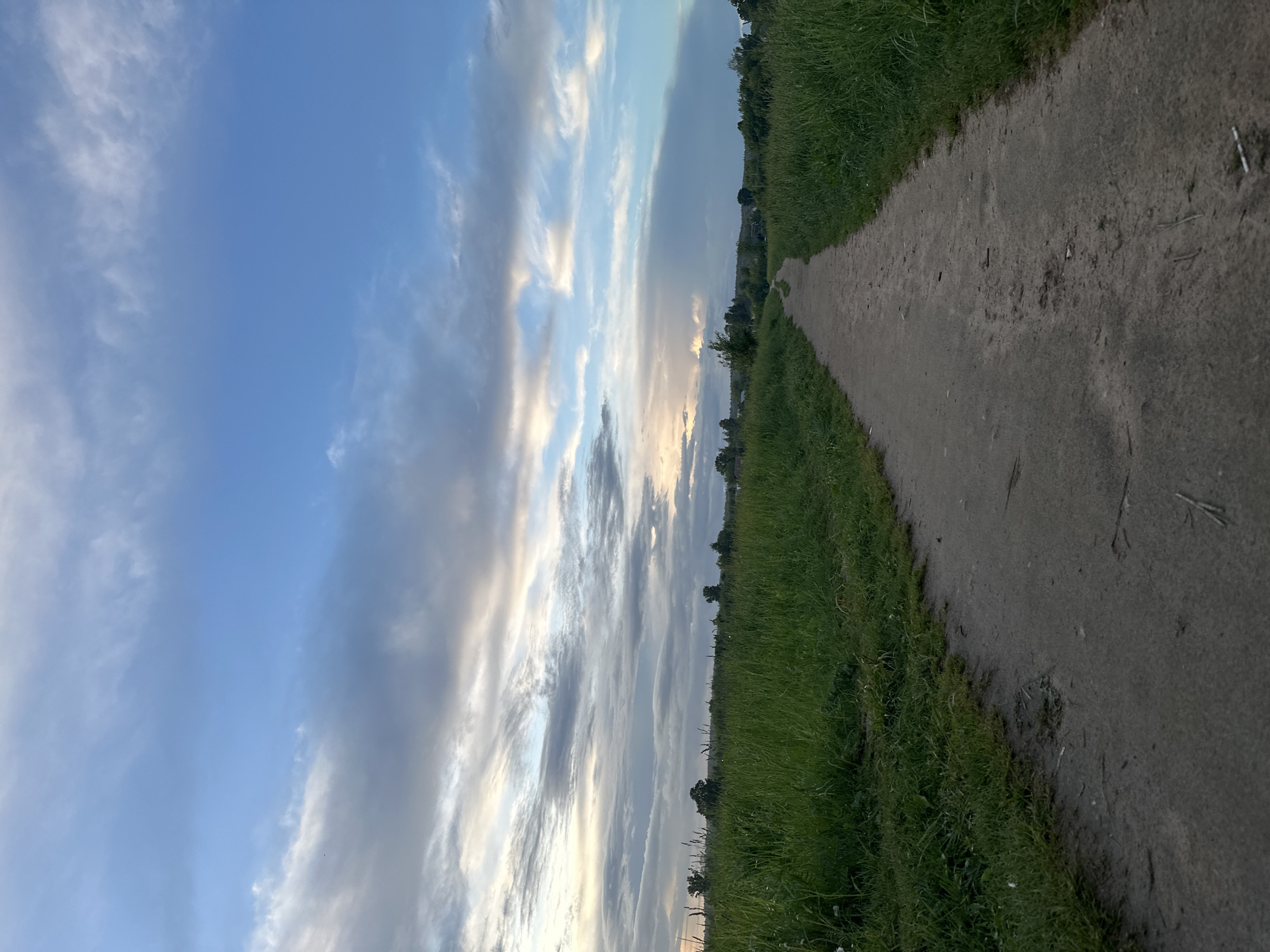 Evening bike ride documented along rural paths in Shchyolkovo
