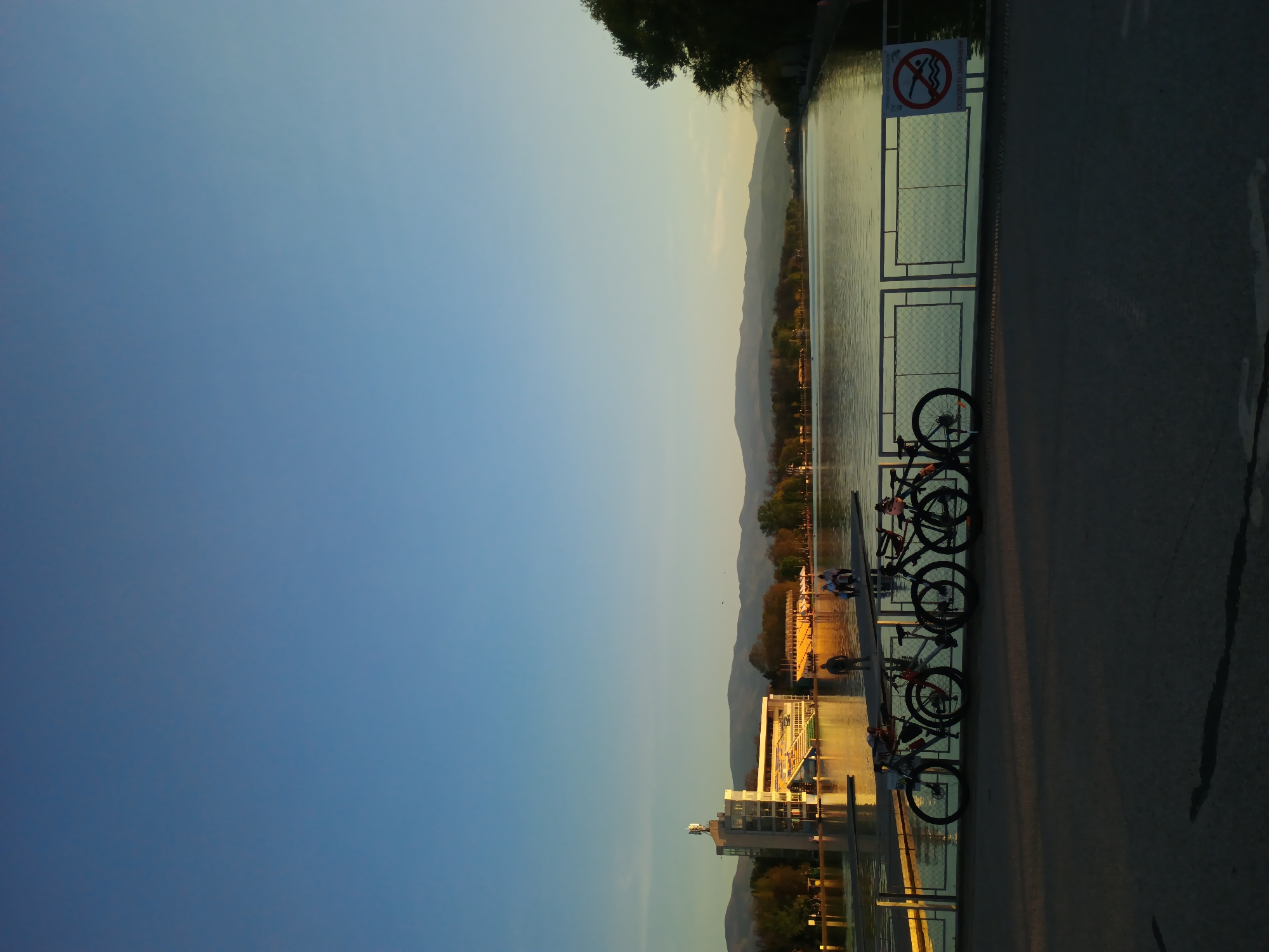 Golden hour waterfront scenes captured in Plovdiv, Bulgaria