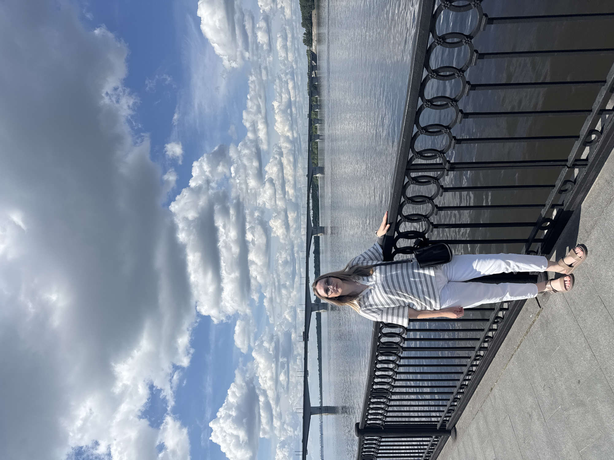 Summer morning on the Kama River embankment in Perm