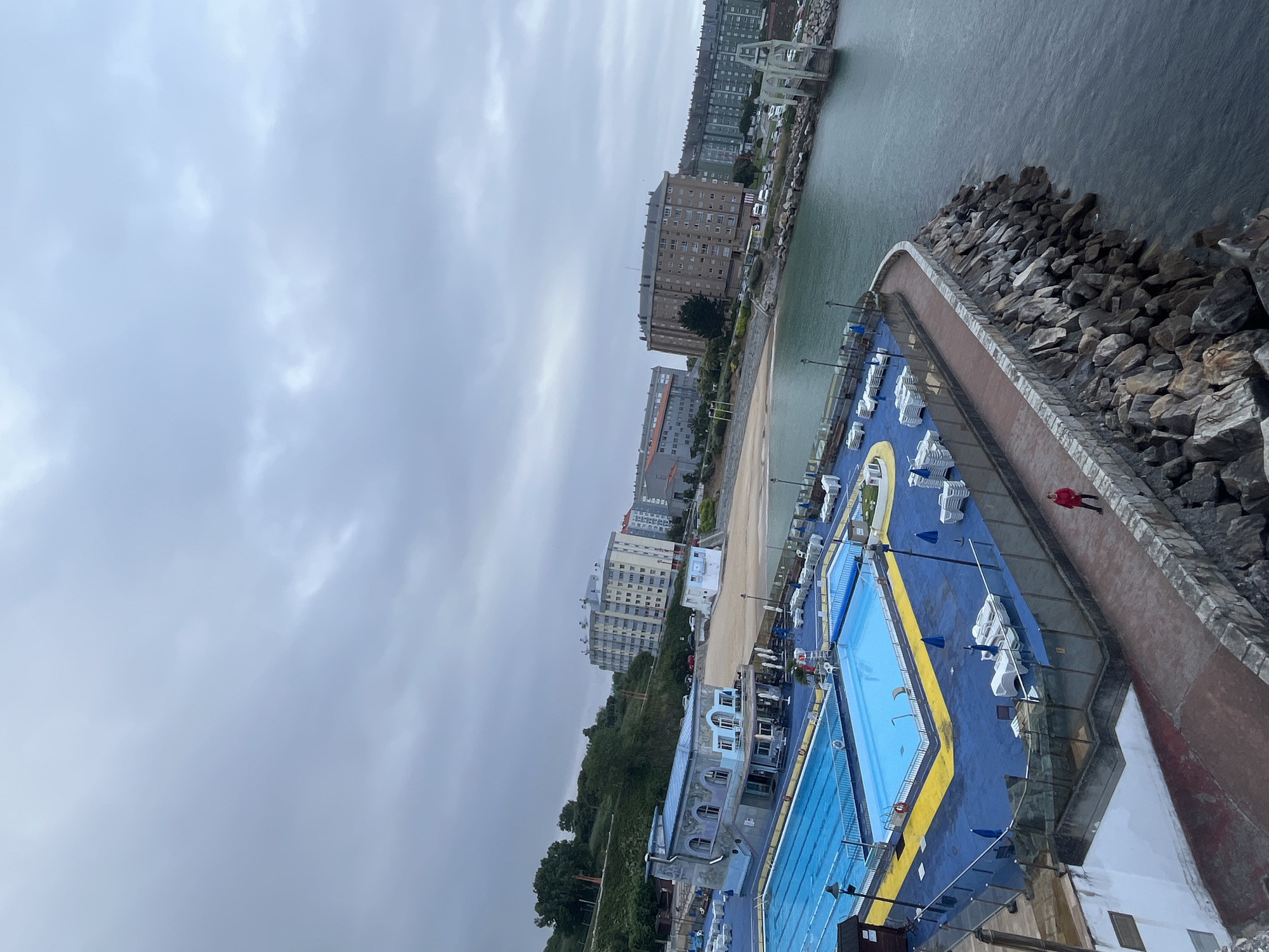 Swimmer captured at A Coruña coastal pool complex