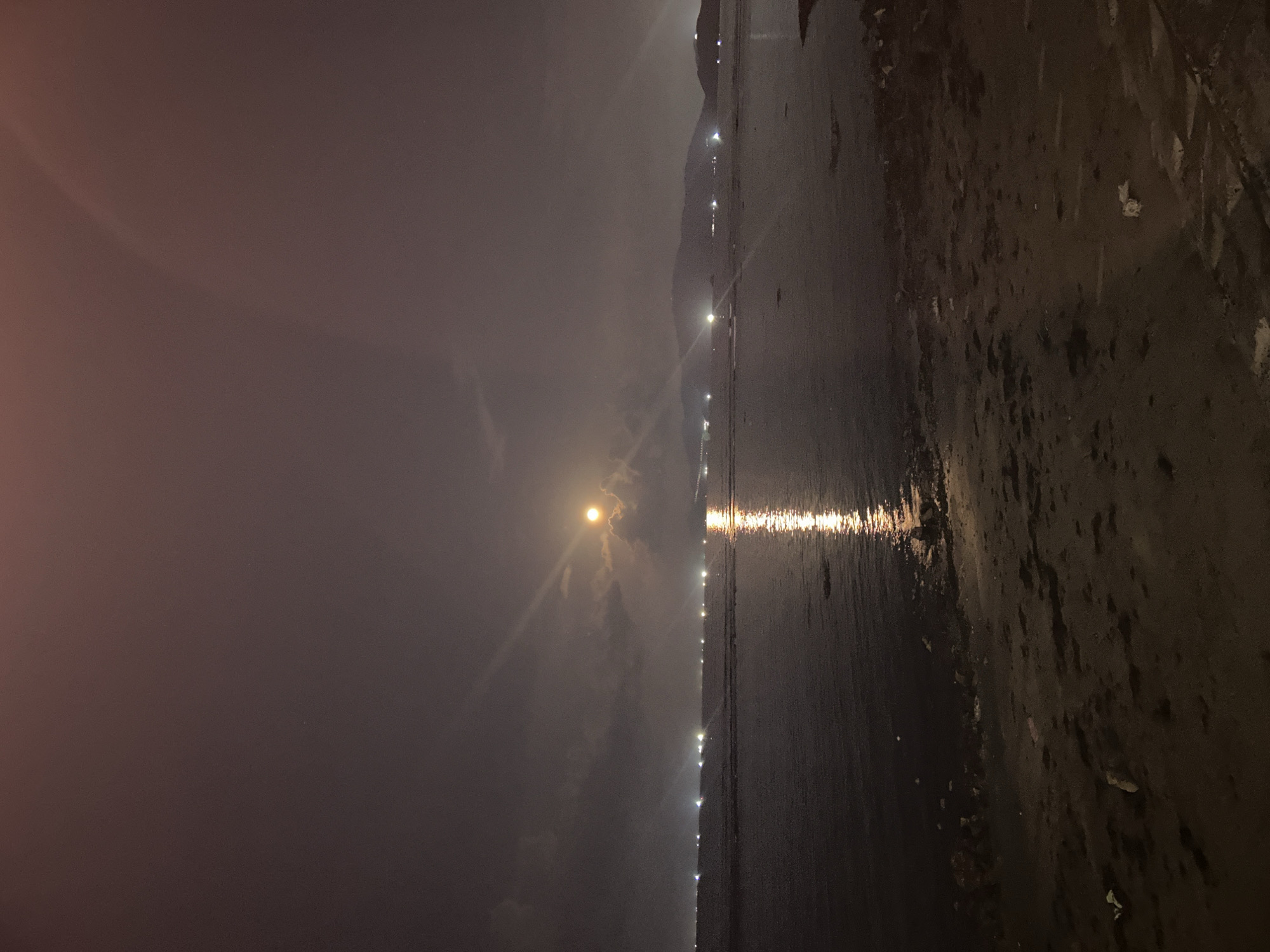Moonlit coastline captured in Bac Nha Trang Ward