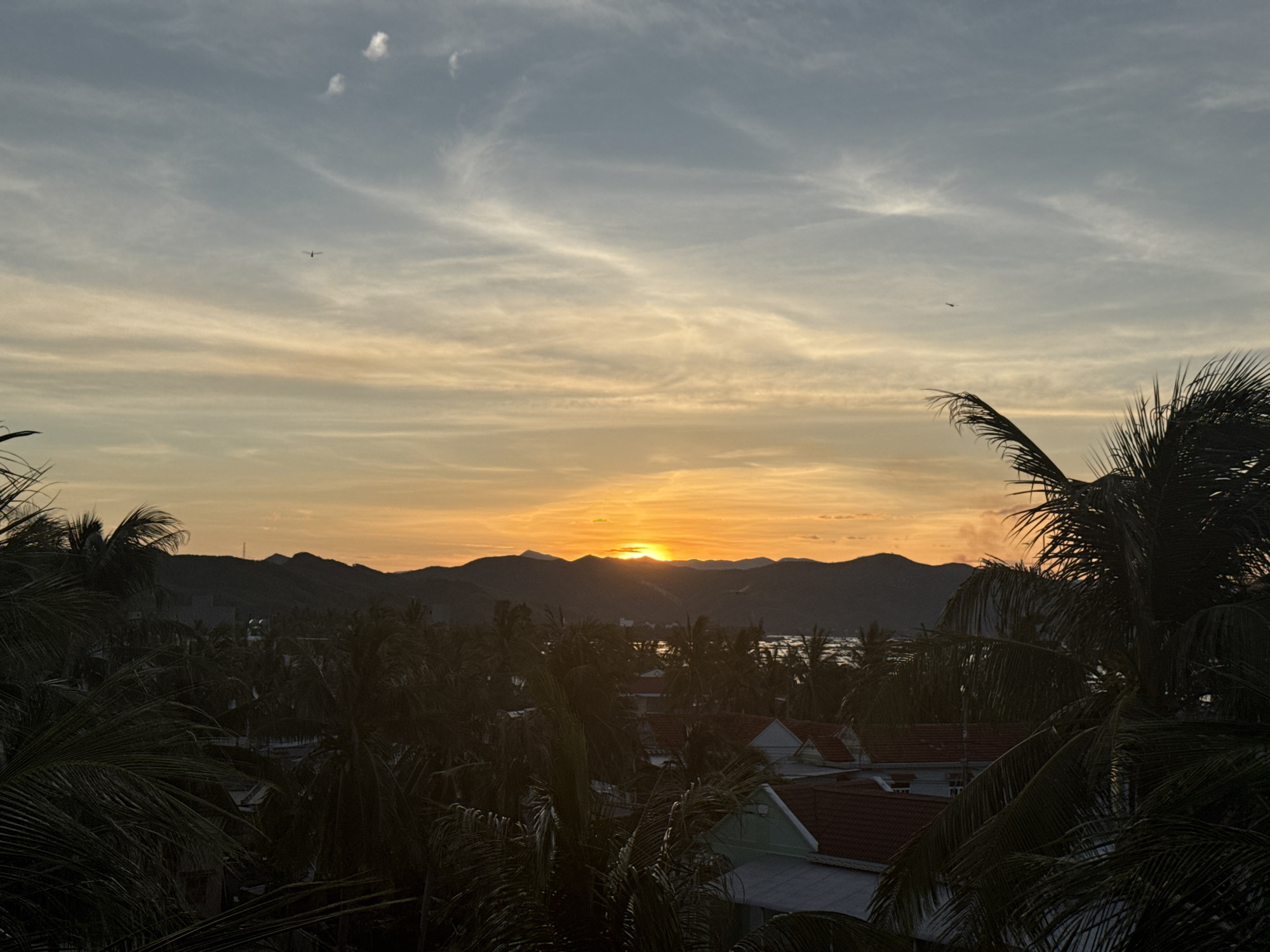 Sunset to twilight along the Song Cau coastline