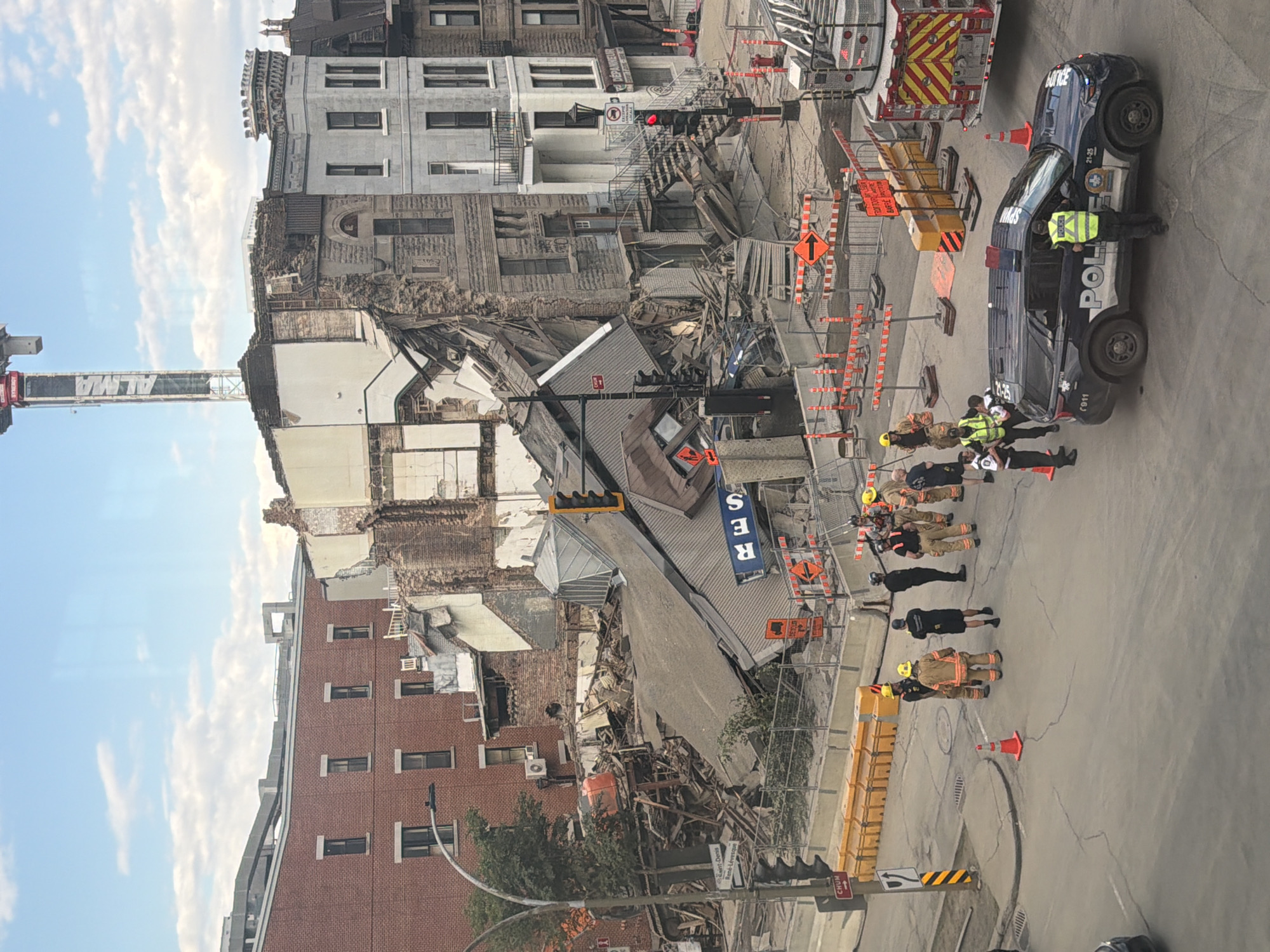 Partial building collapse draws major emergency response in Montreal