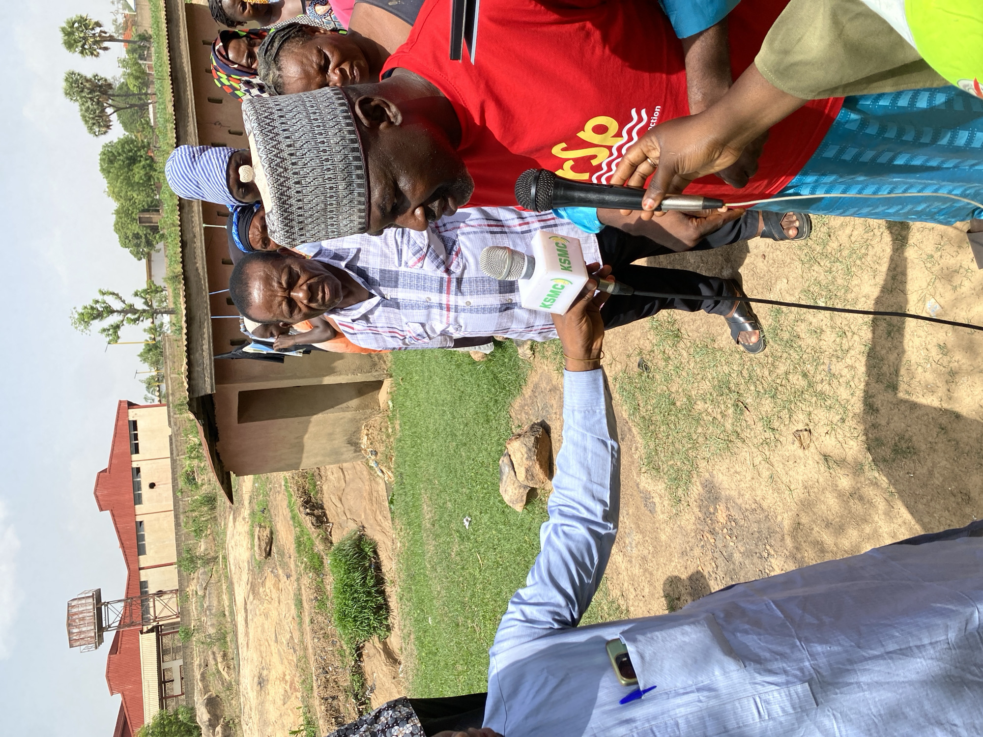KSMC reporters interview man in Nassarawa, Nigeria