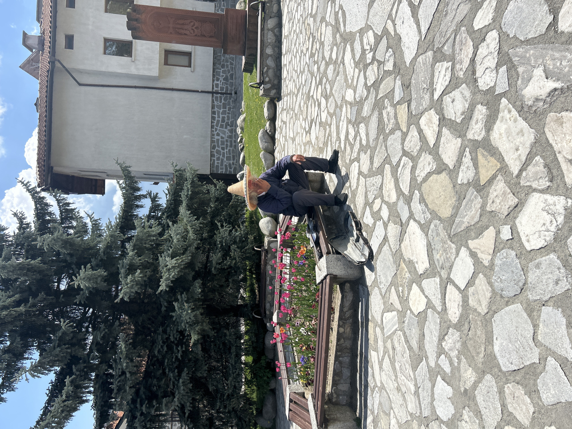 Rabbit banner displayed in Bansko park setting