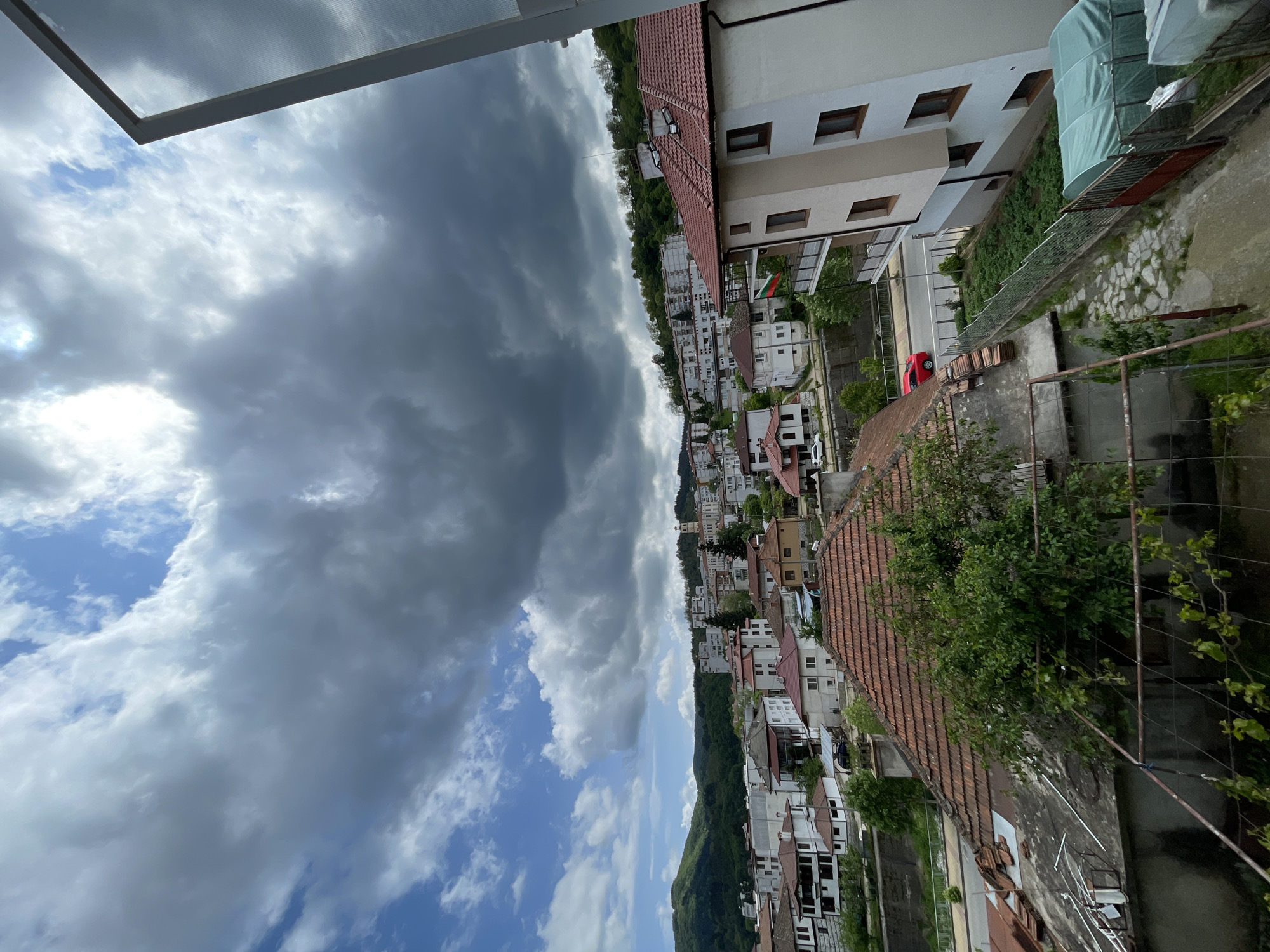 Zlatograd hillside residential area documented under cloudy Bulgarian skies