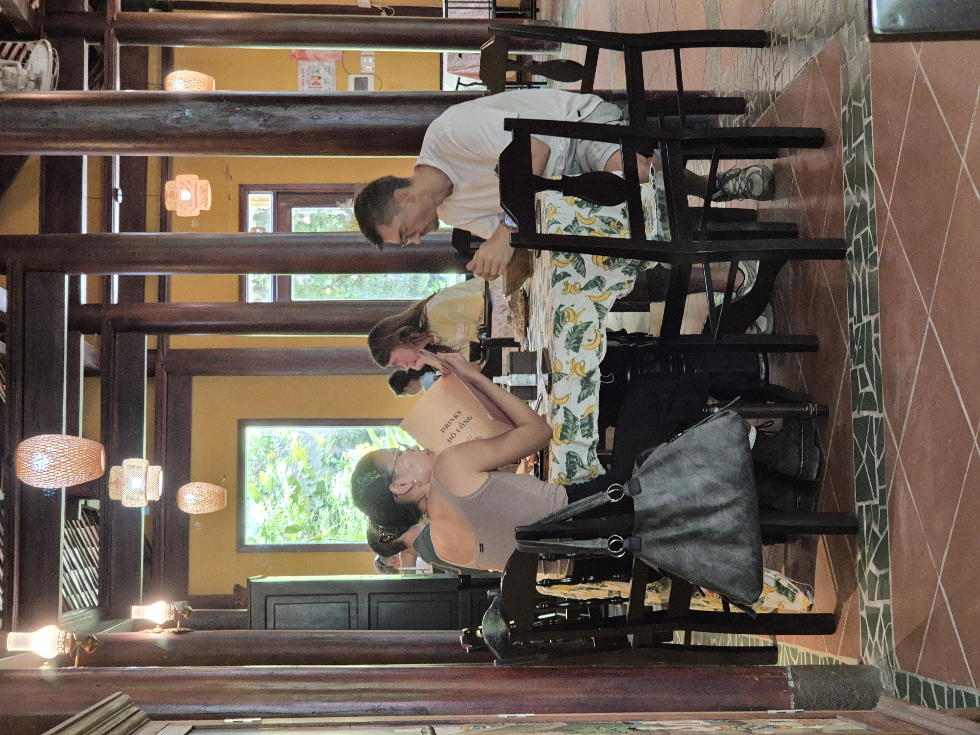 Inside a rustic Vietnamese restaurant in Da Nang