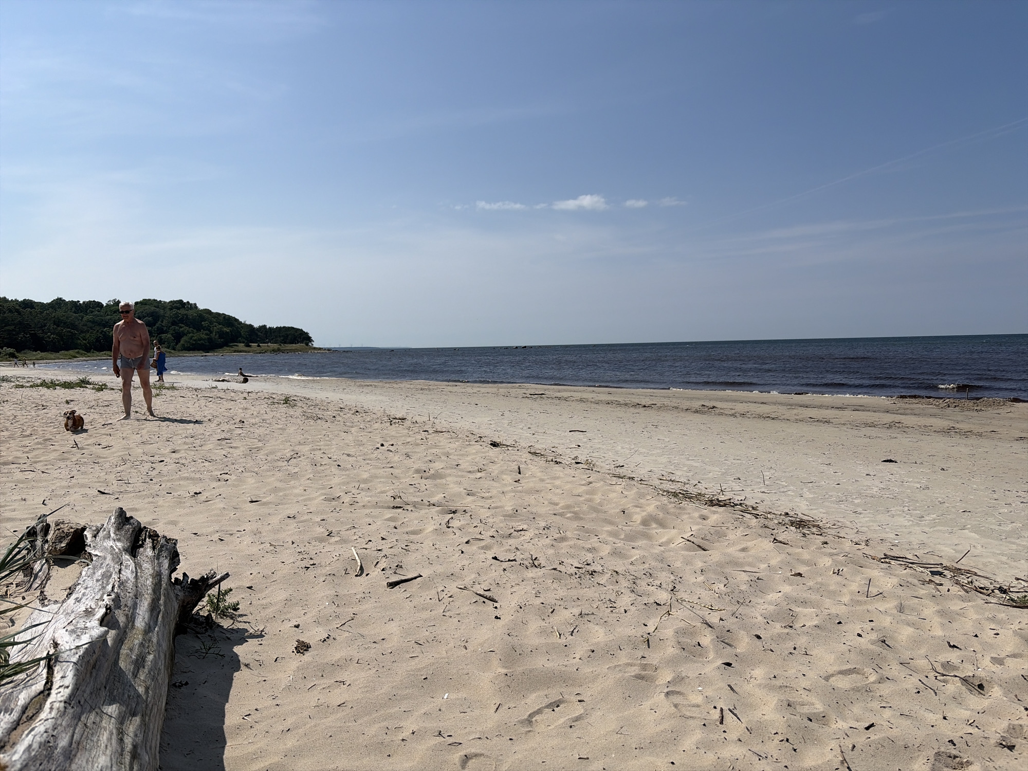 Lazy summer afternoon on a quiet Estonian Baltic beach