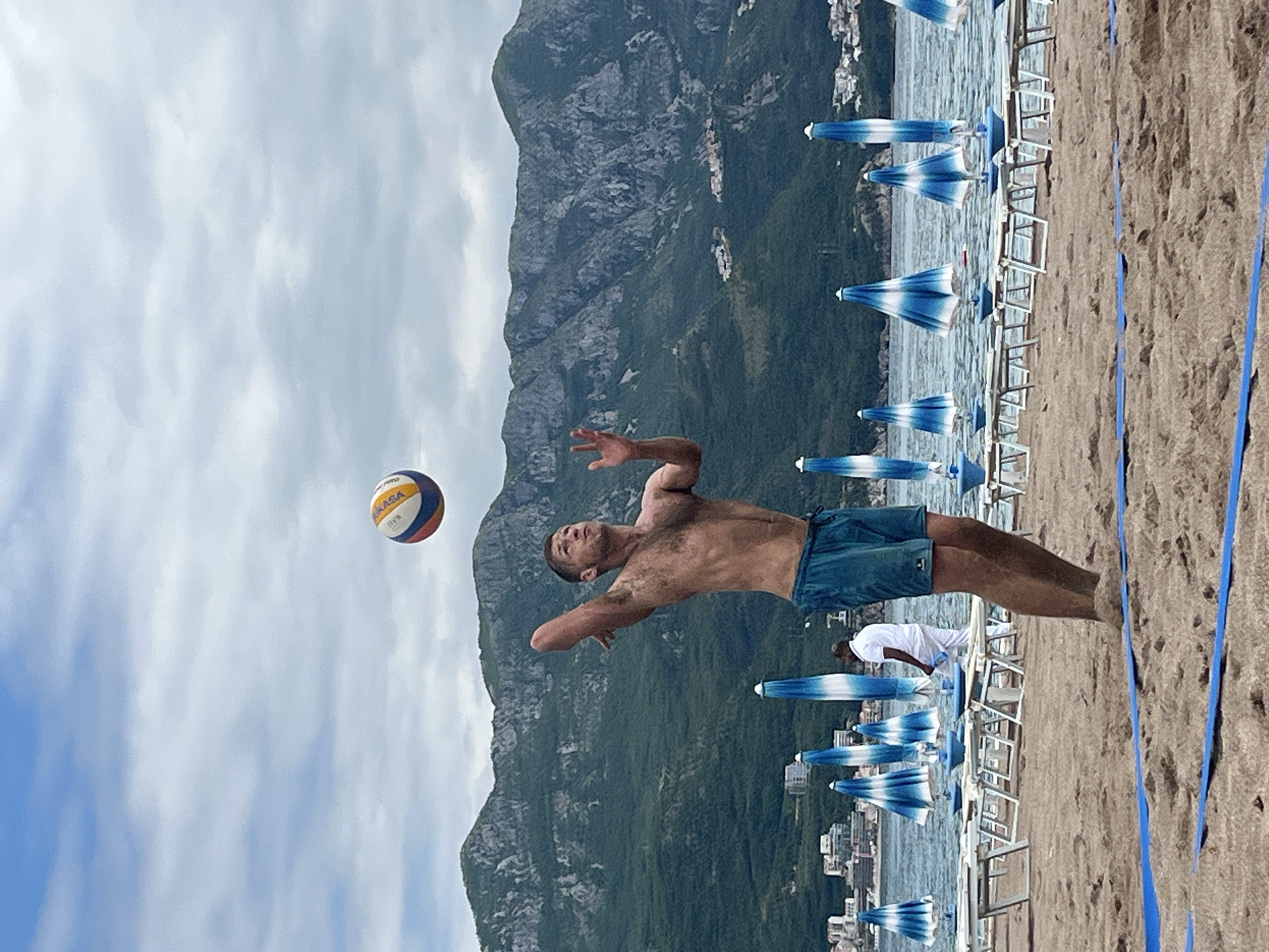 Beach volleyball game captured by witnesses in Boreti, Montenegro