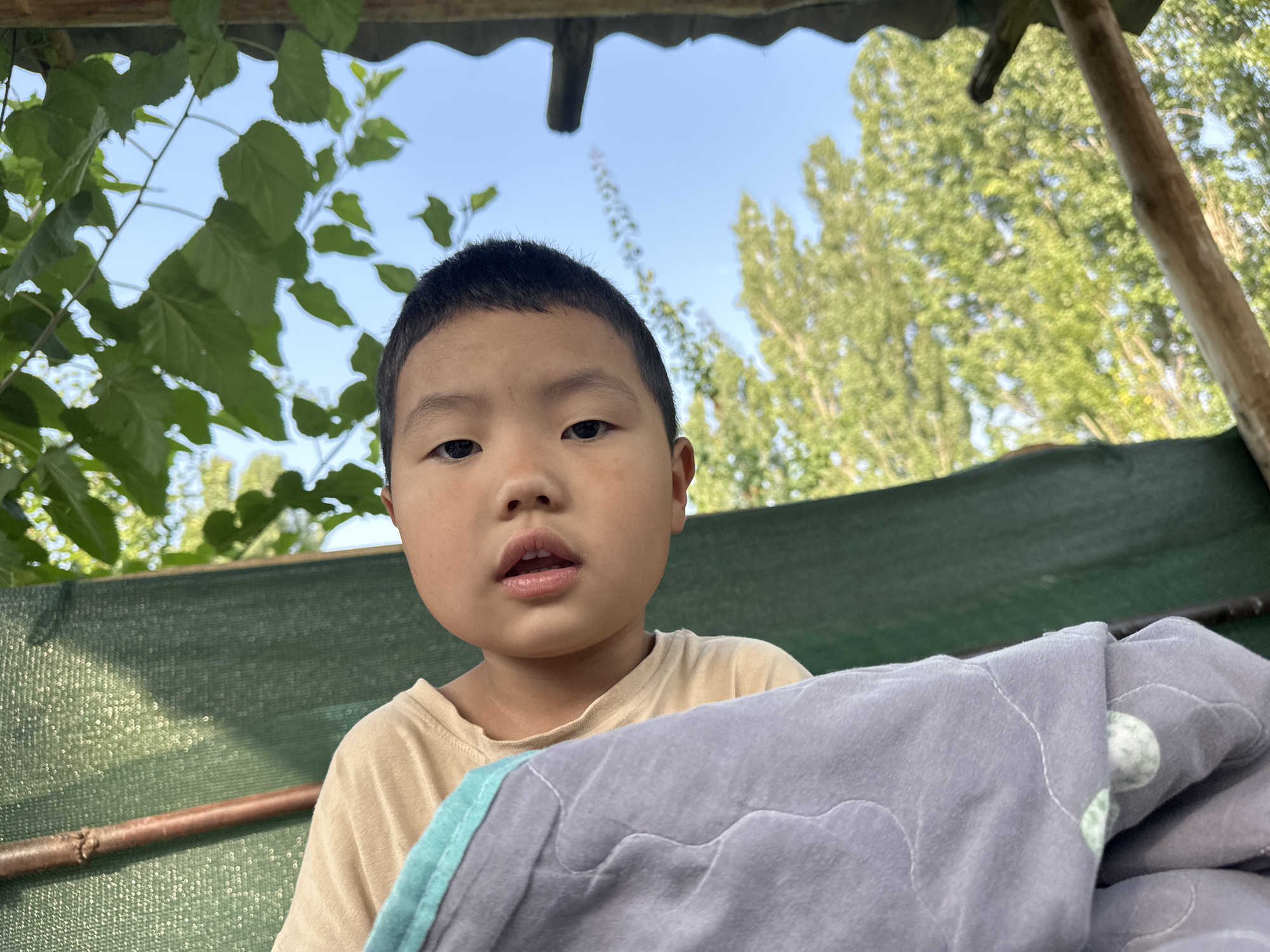 Quiet afternoon at a family home in rural Kyrgyzstan