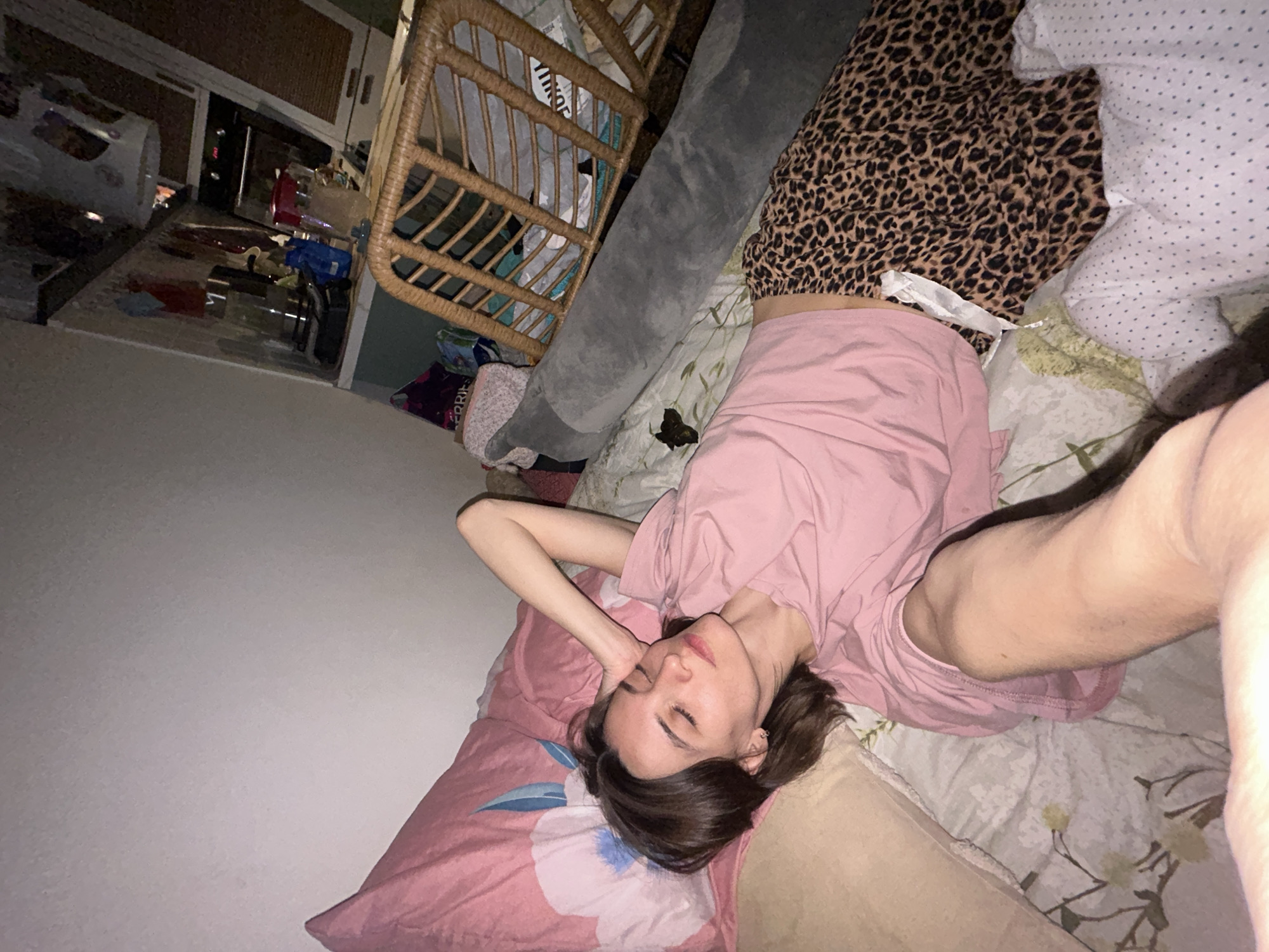 Mother and baby rest together in Moscow home