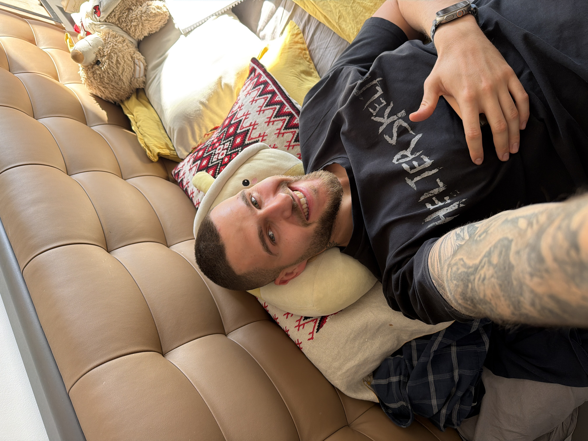 Man photographs casual moments at Sofia residence