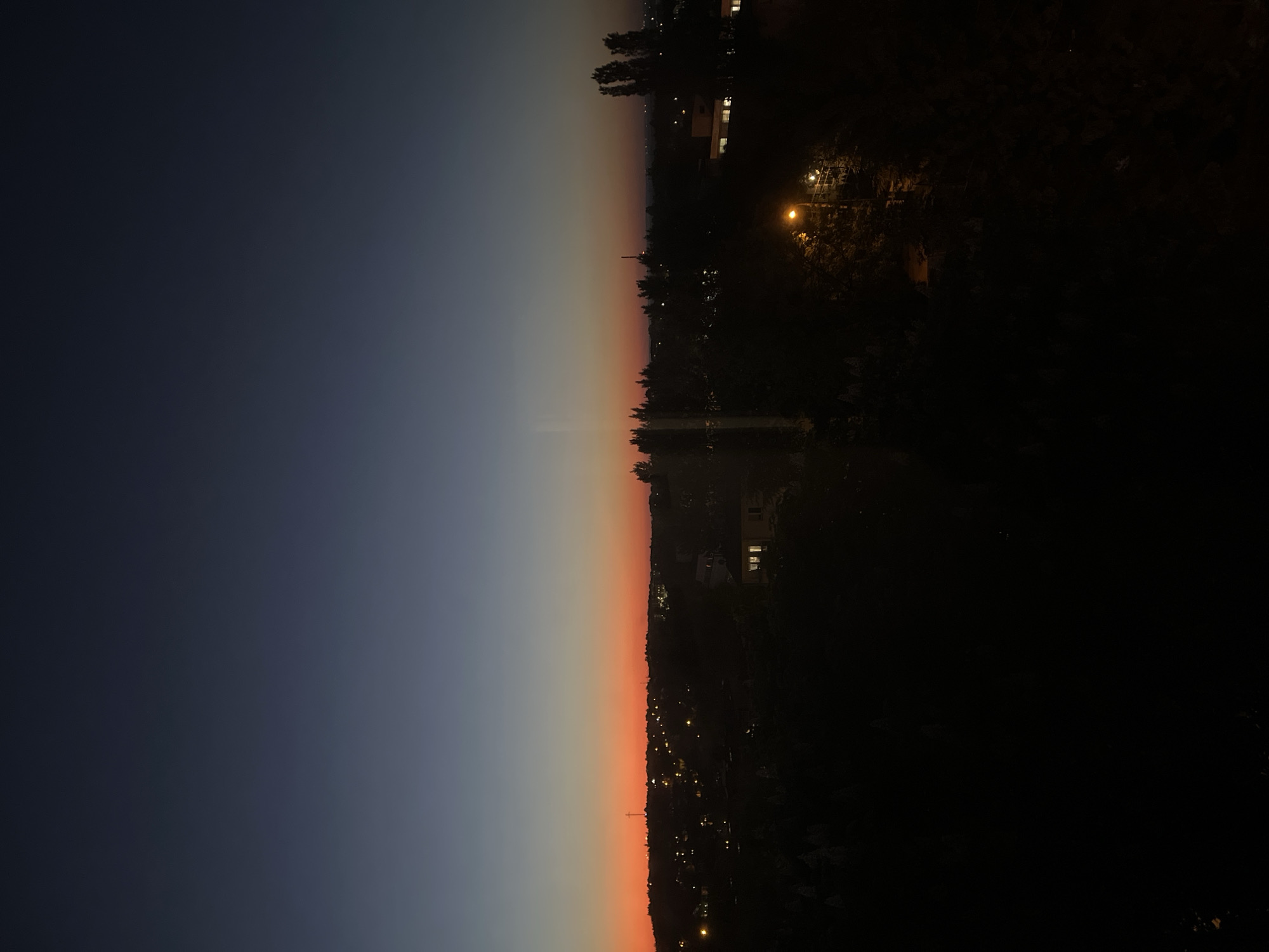 Multiple witnesses document urban twilight scene across six minutes