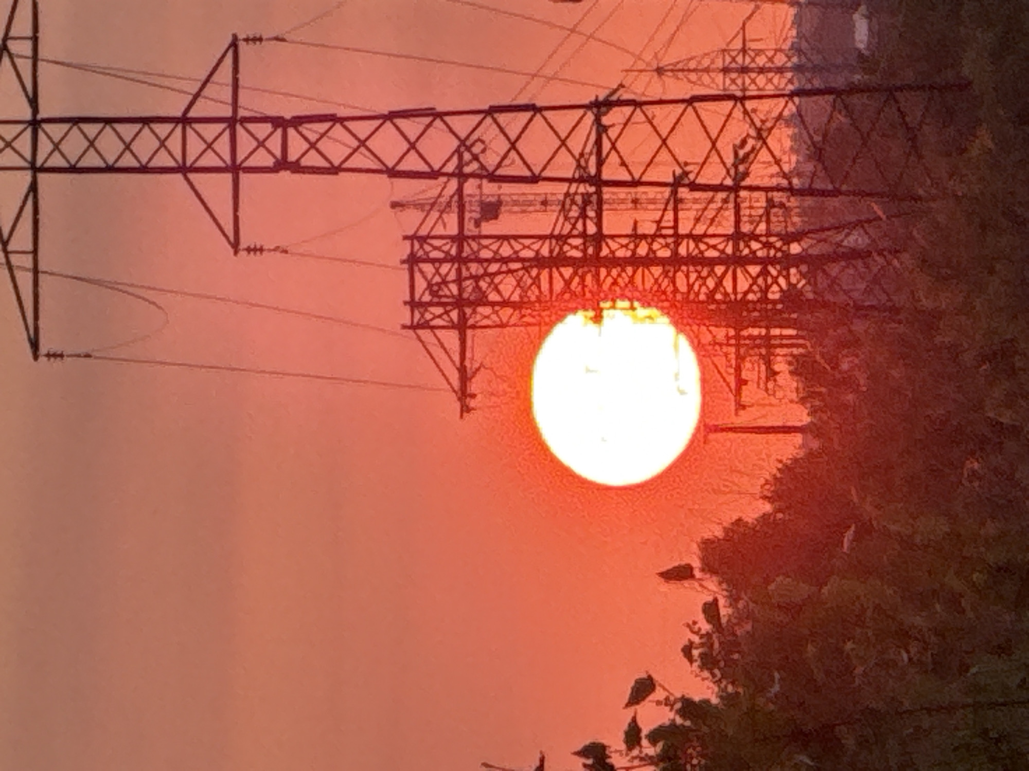 Surgut sunset, multiple angles across the city