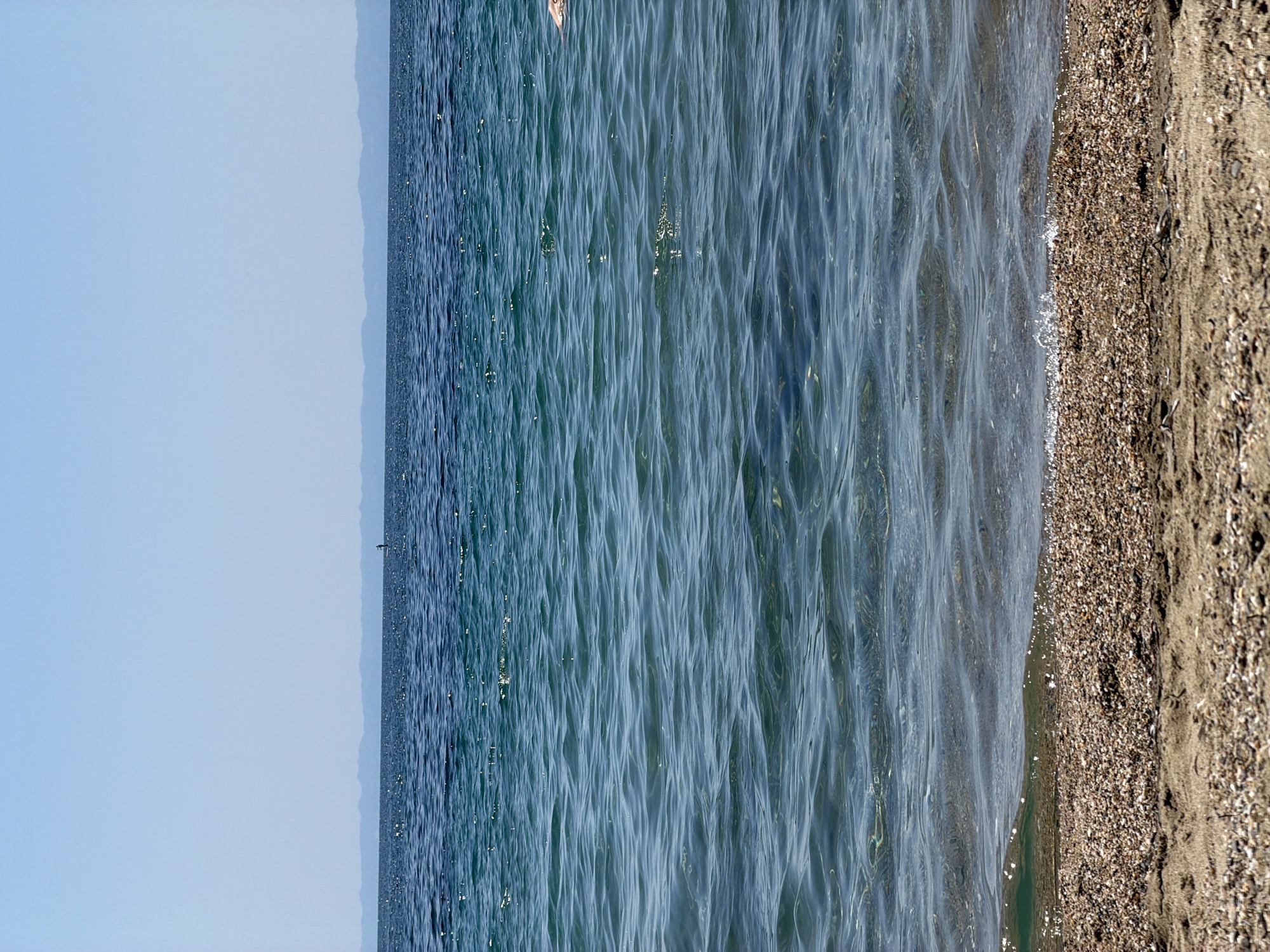Lazy summer morning on the Aegean coast at Kalyves Polygyrou