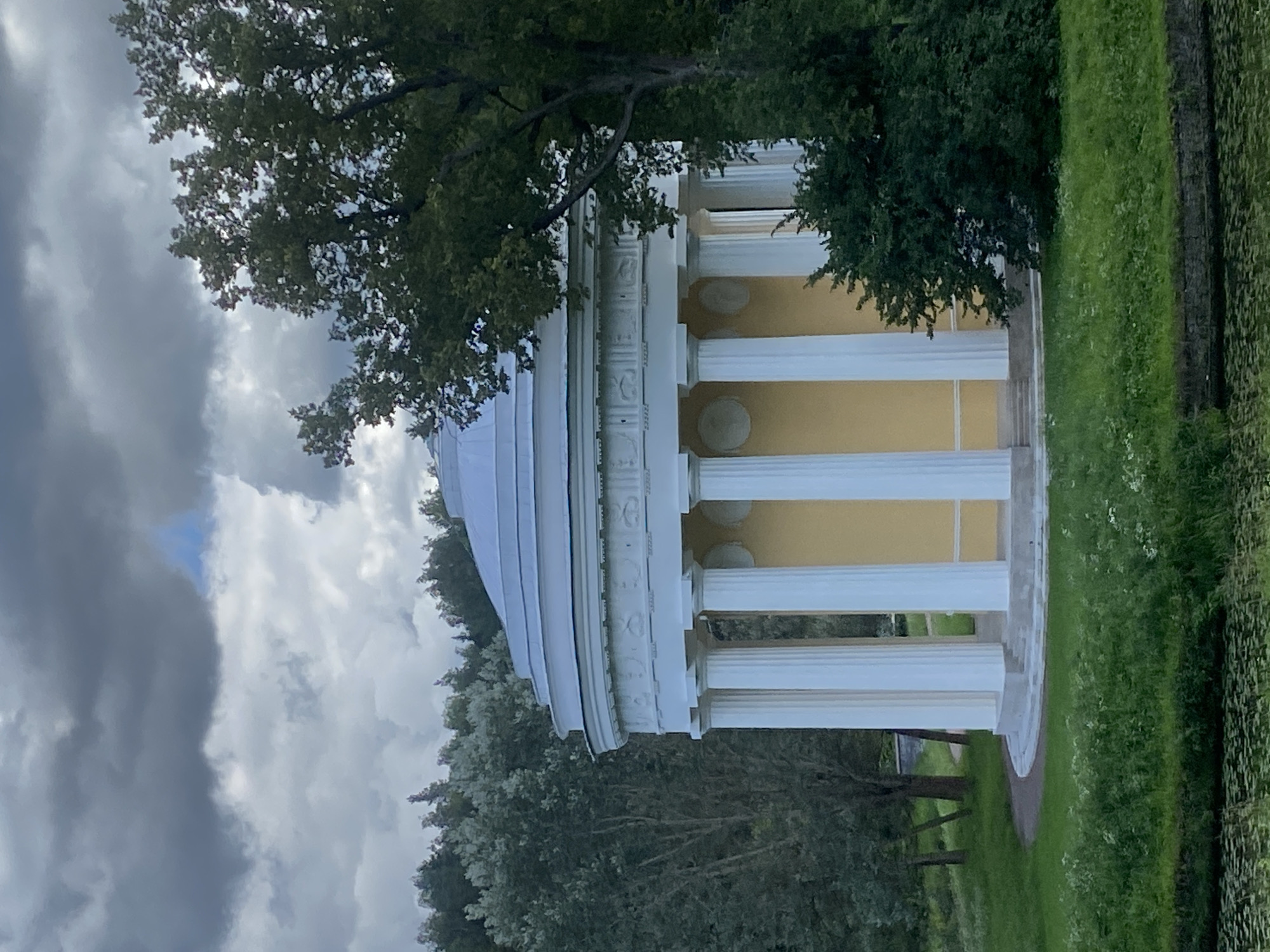 Wandering Pavlovsk Park's neoclassical grounds on a summer morning
