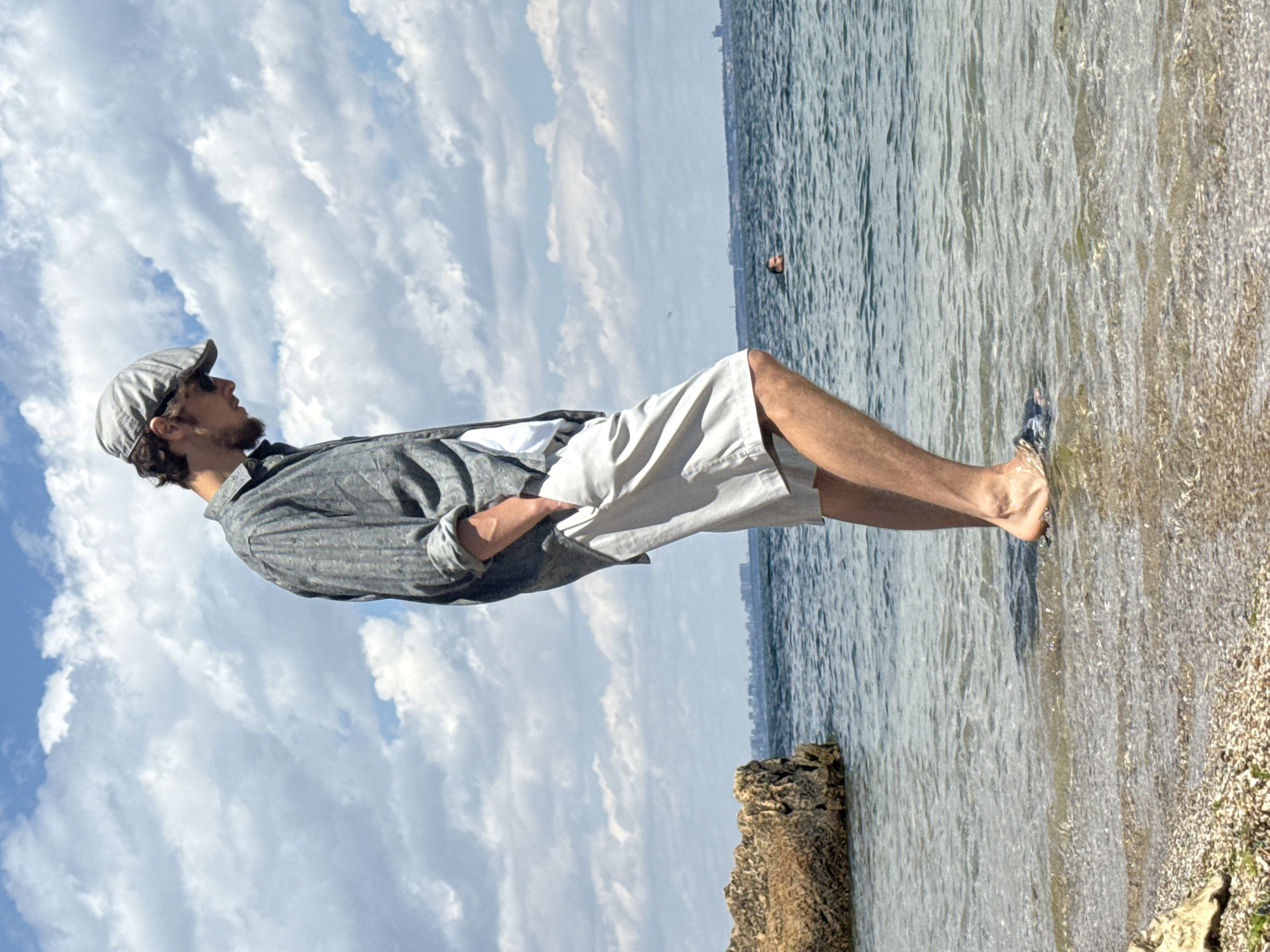 Summer morning at Odesa's pebble beach, July 2026