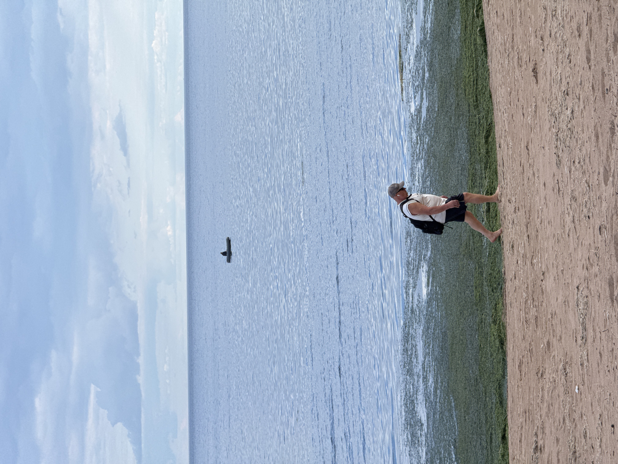 Casual beach camping day on the Shepelevo shoreline