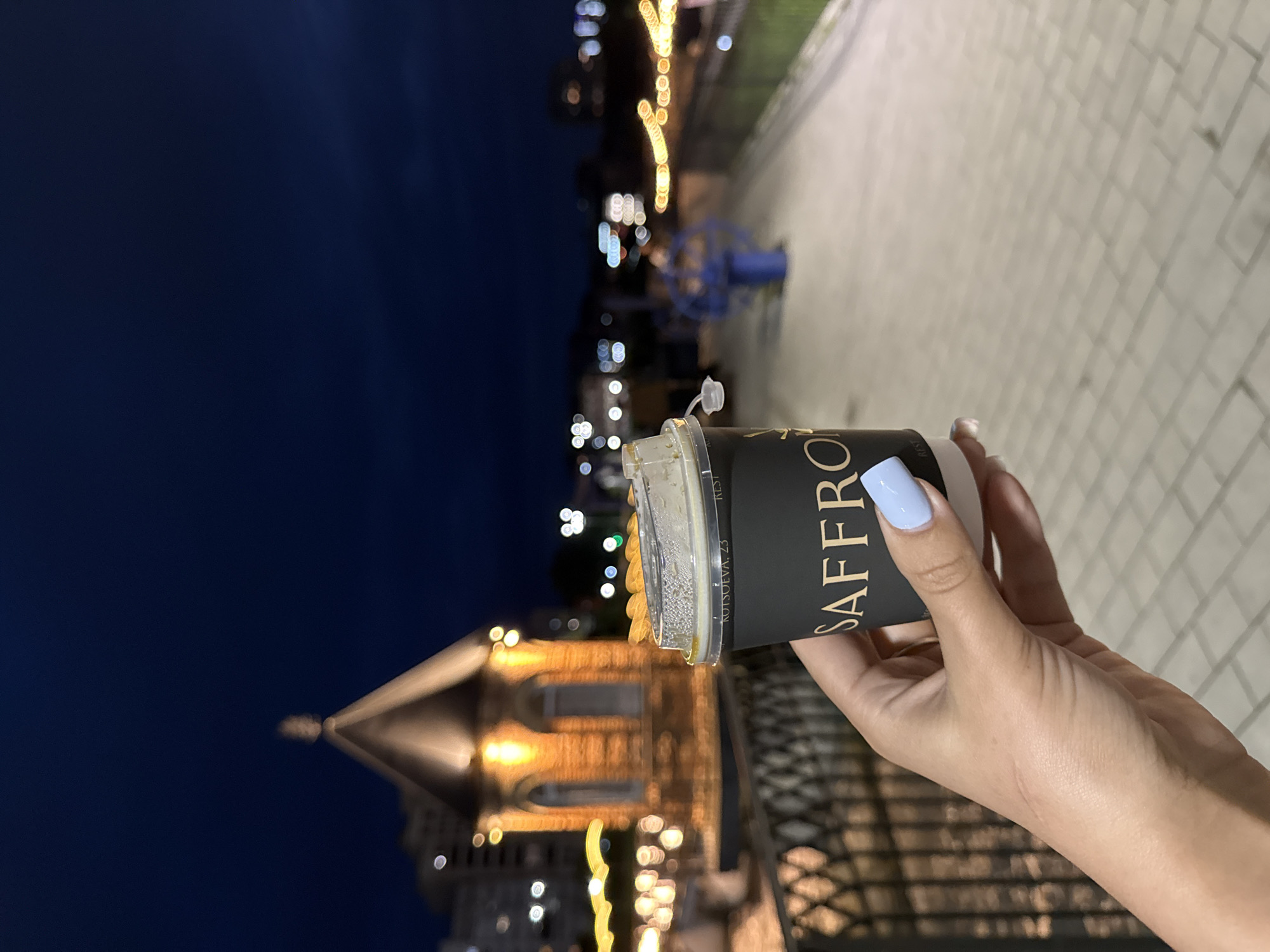Night out on Vladikavkaz's Terek River embankment