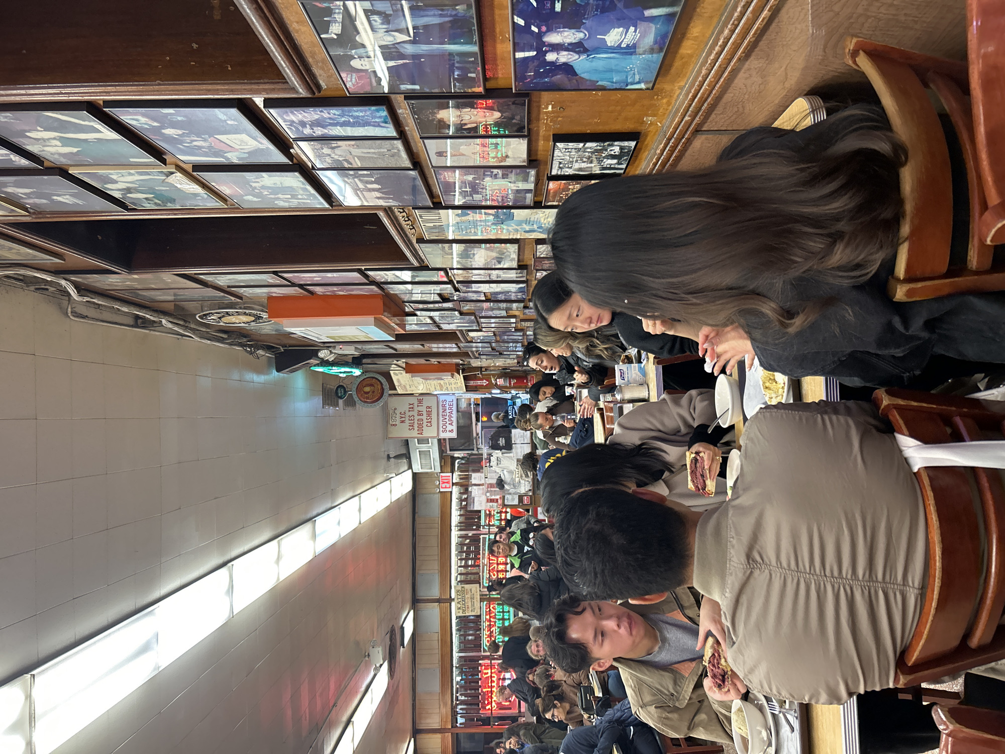 Early morning dining experience documented at Katz's Delicatessen