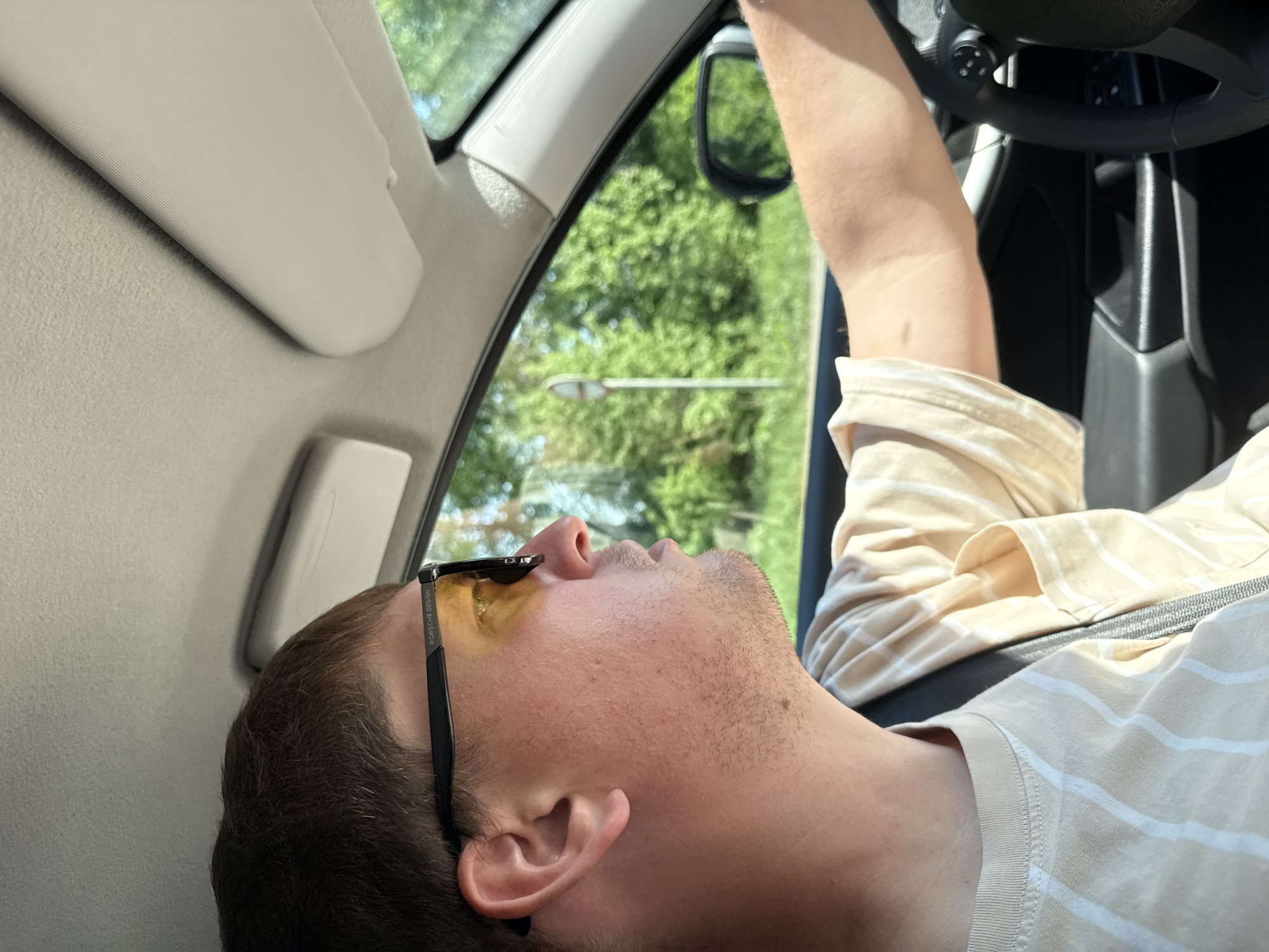 Man observed reclining in driver's seat in Dvigatel', Russia