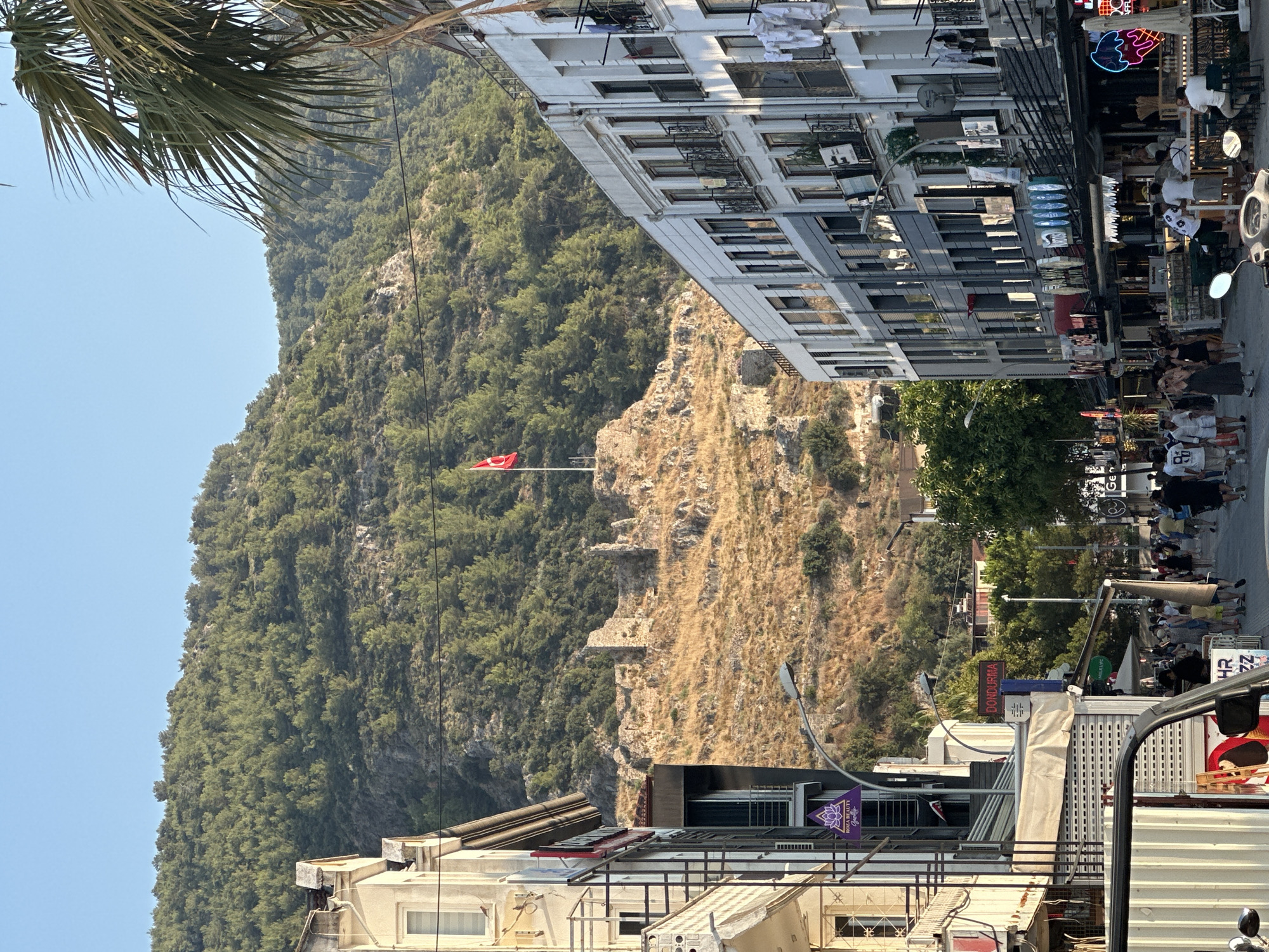 Street views and ancient ruins above Fethiye's town center