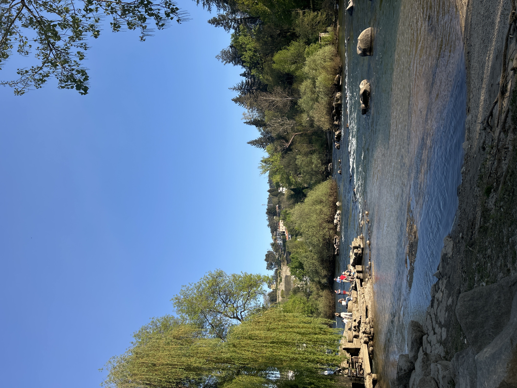 Riverside gathering observed in Amarante, Portugal