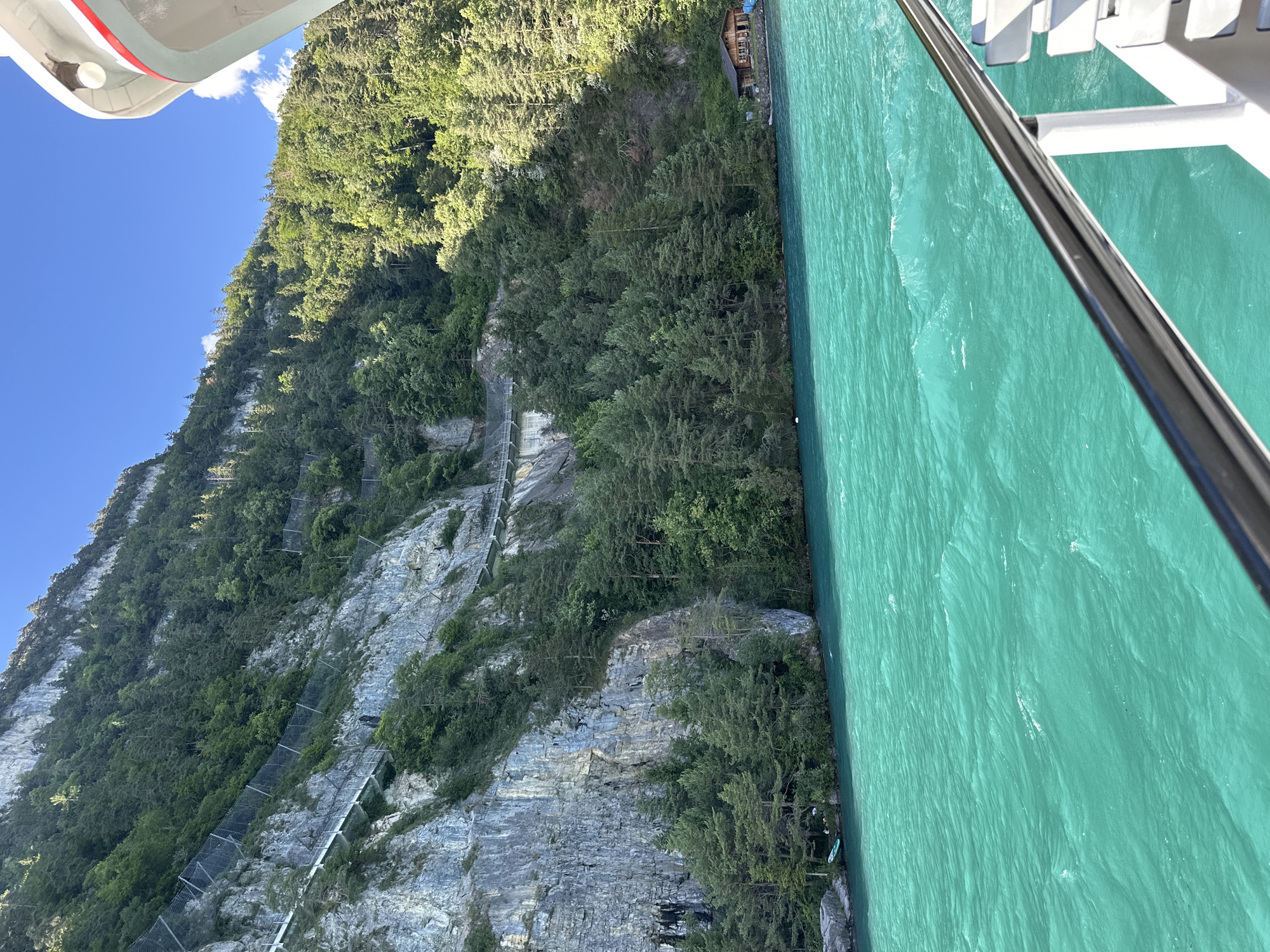 Boat journey documented on Lake Thun, Switzerland