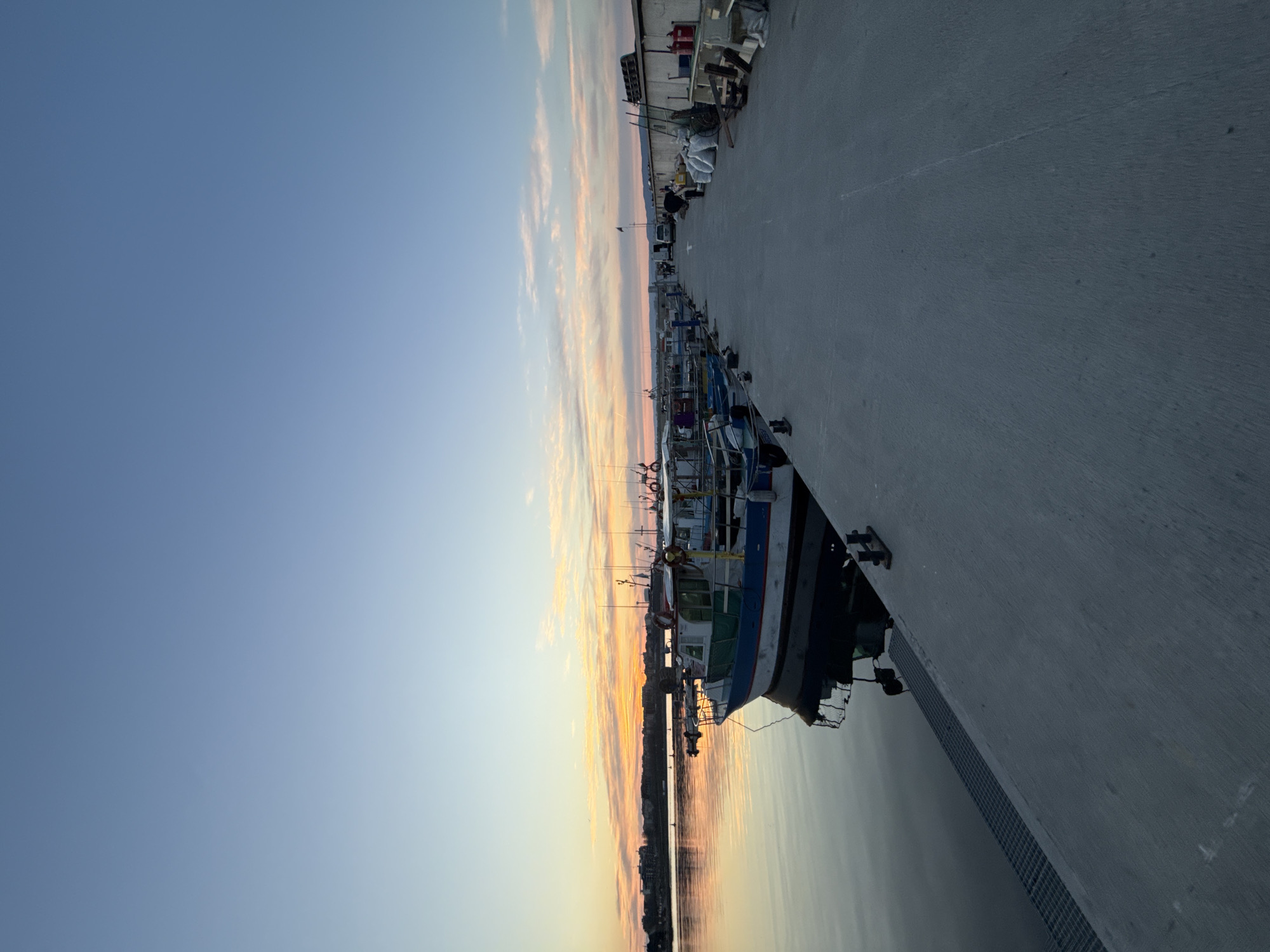 Sunset documented across historic Nesebar waterfront and streets