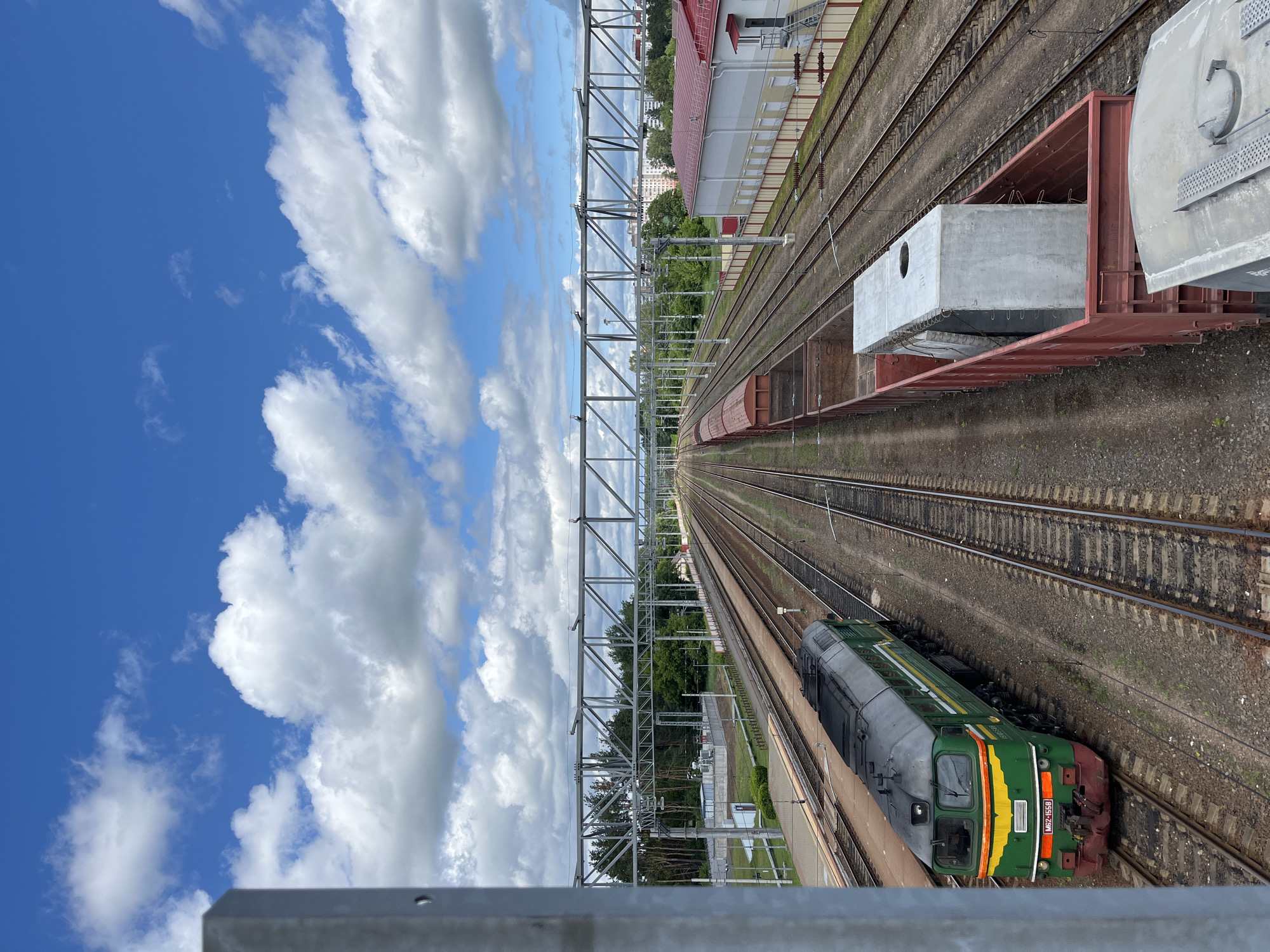 Railway station and rural roads in Svietlahorsk, Belarus