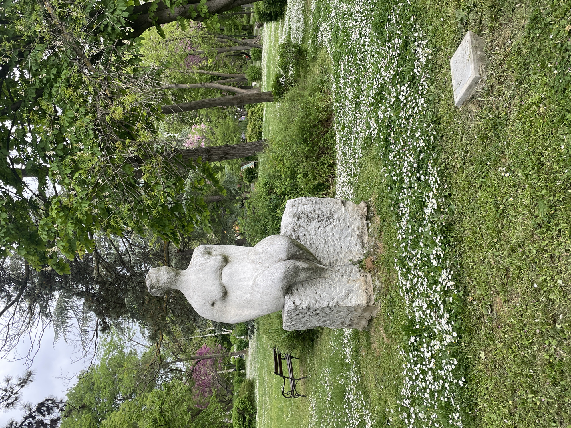 Spring park walk documented in coastal Burgas, Bulgaria