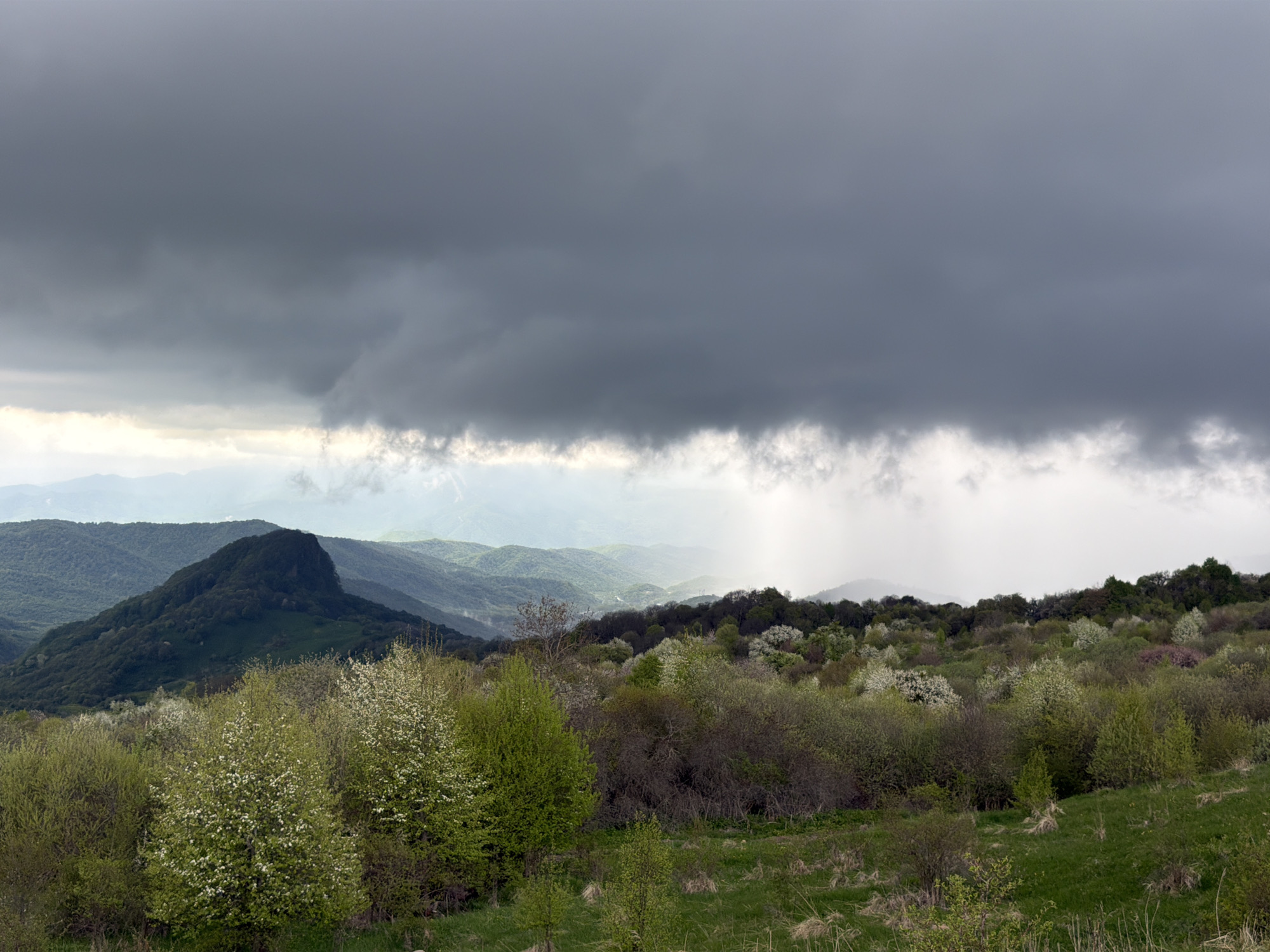 Storm system moves through Georgia mountains amid spring blooms