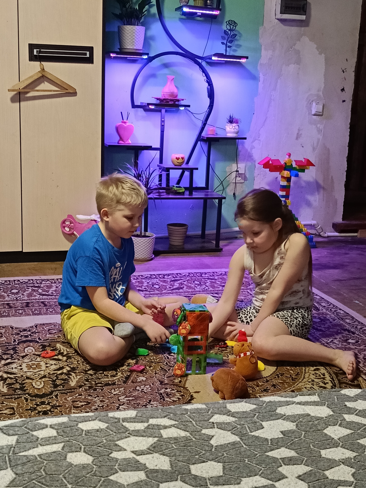 Children play with toys in Chaikovsky home