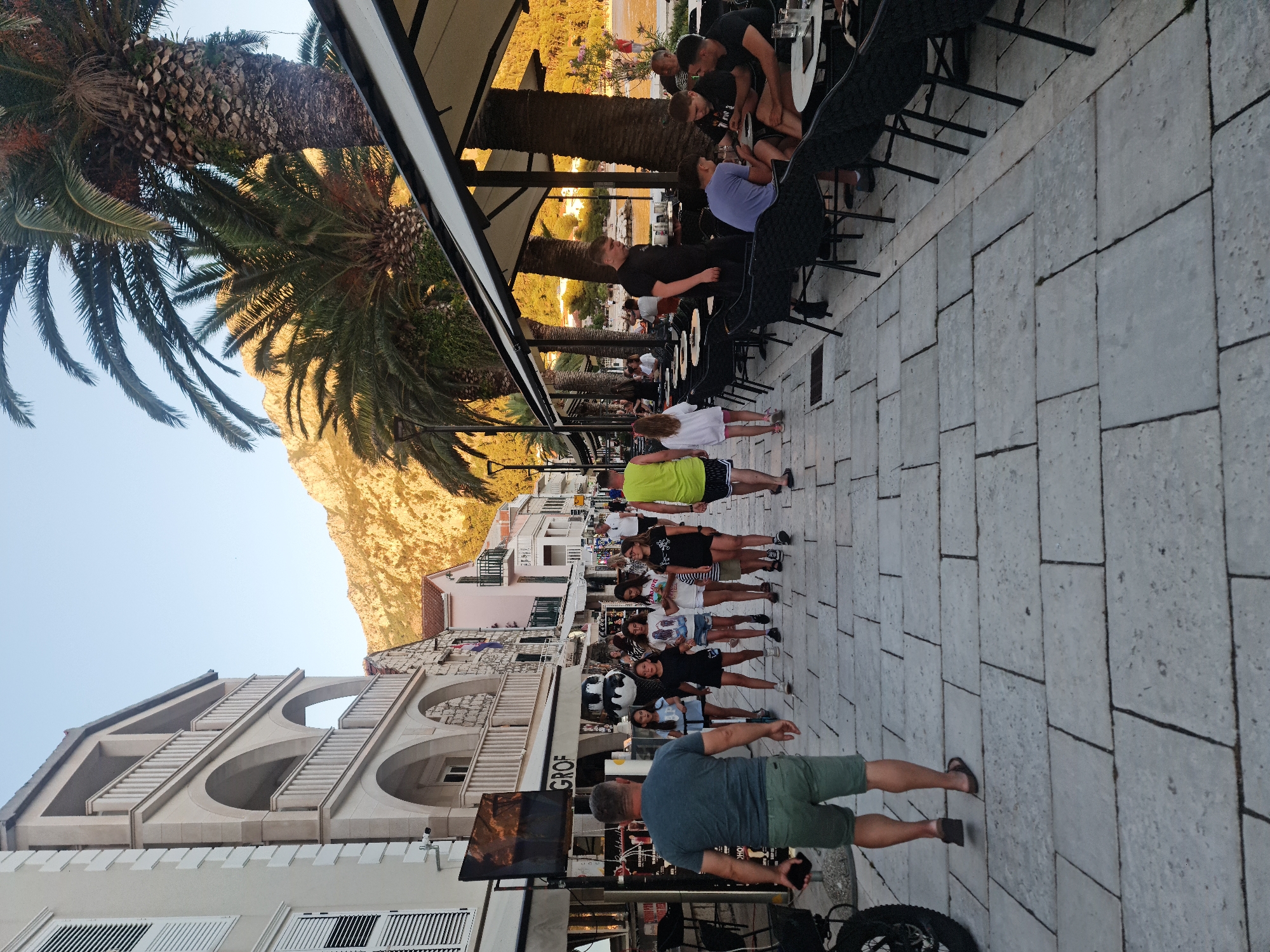 Evening walk through Gradac's harbor and waterfront promenade