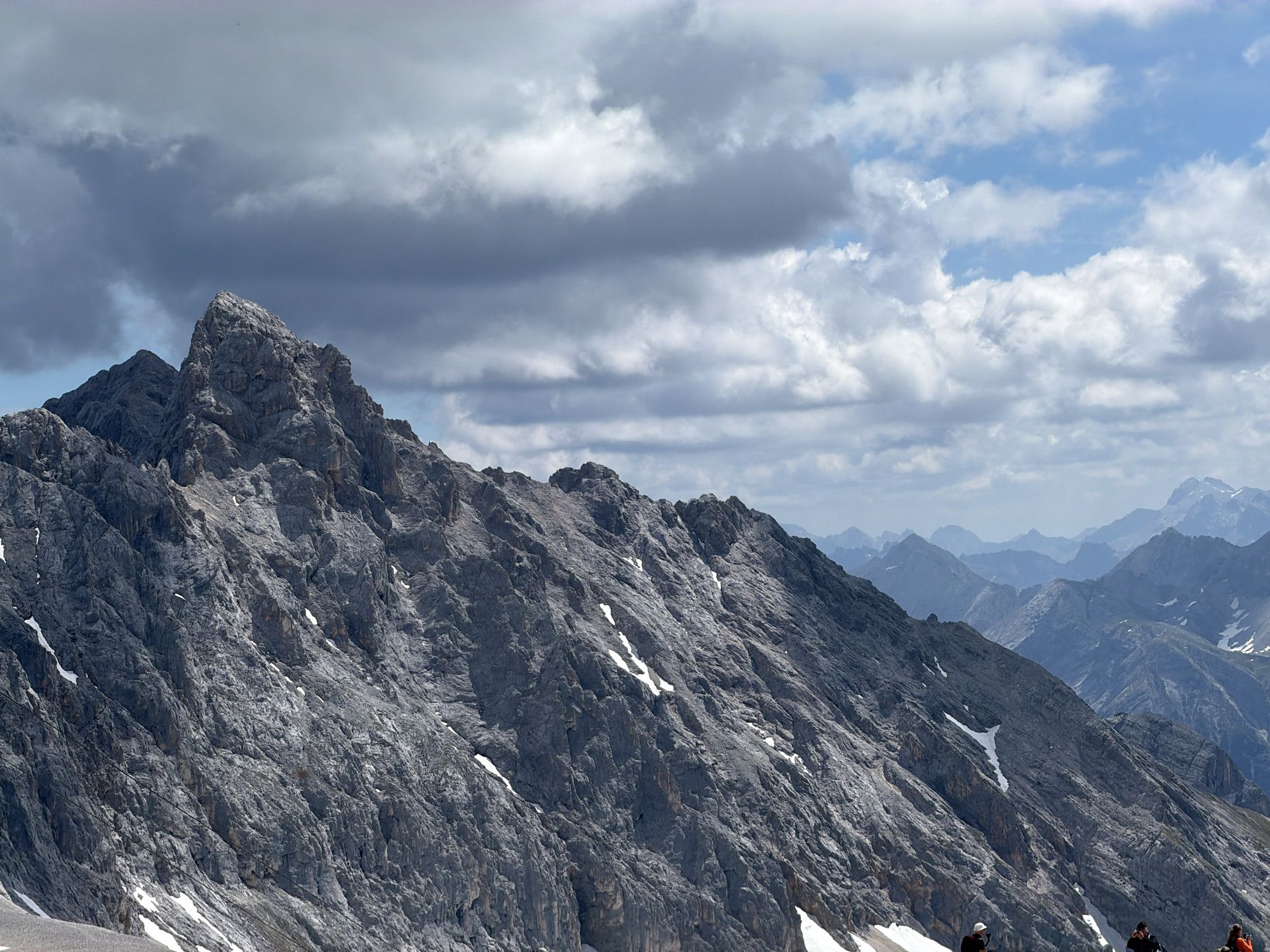 Morning at the Zugspitze: peaks, paragliders, and a beer garden