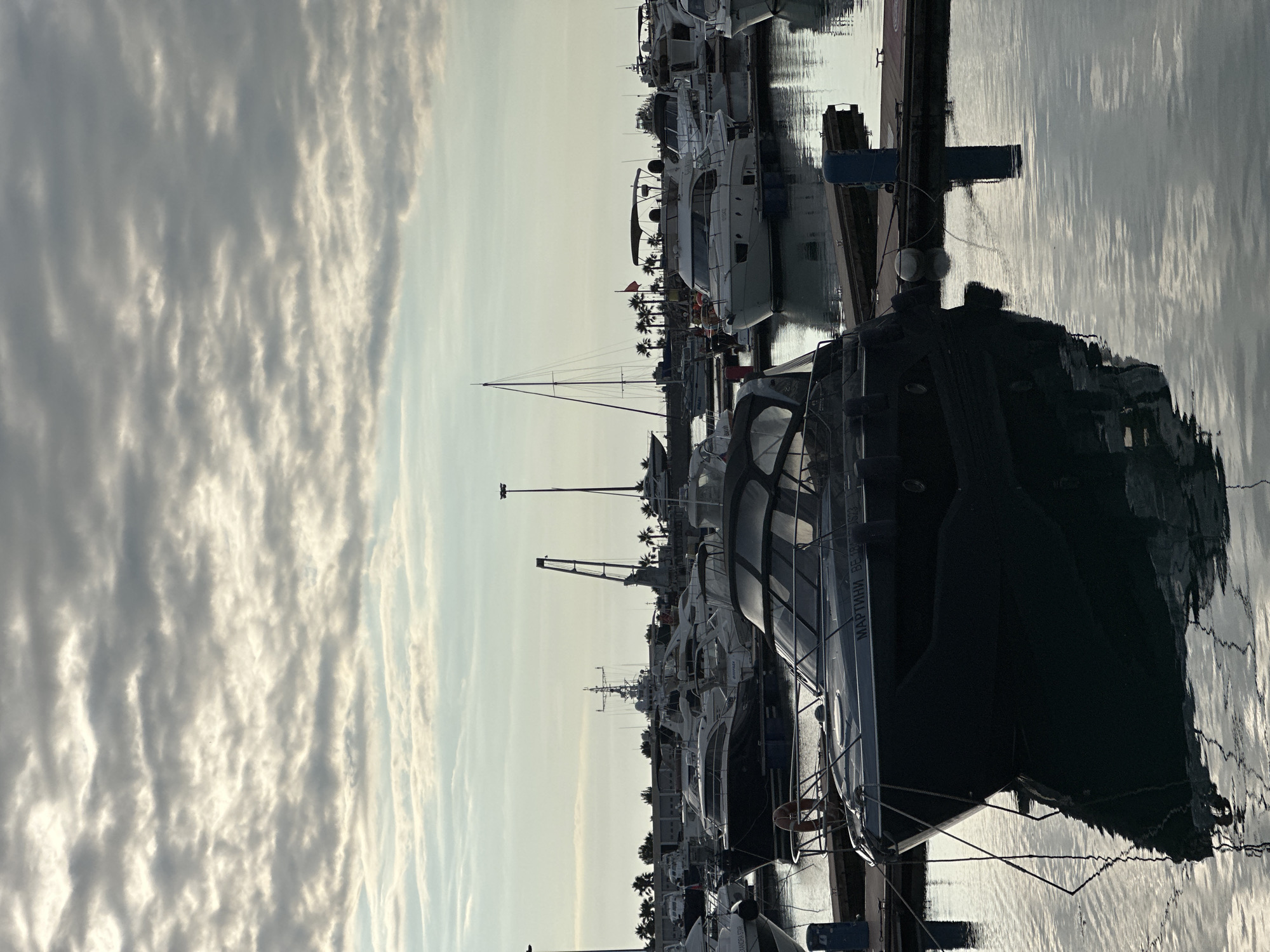 Sochi's grand marina on a cloudy summer afternoon