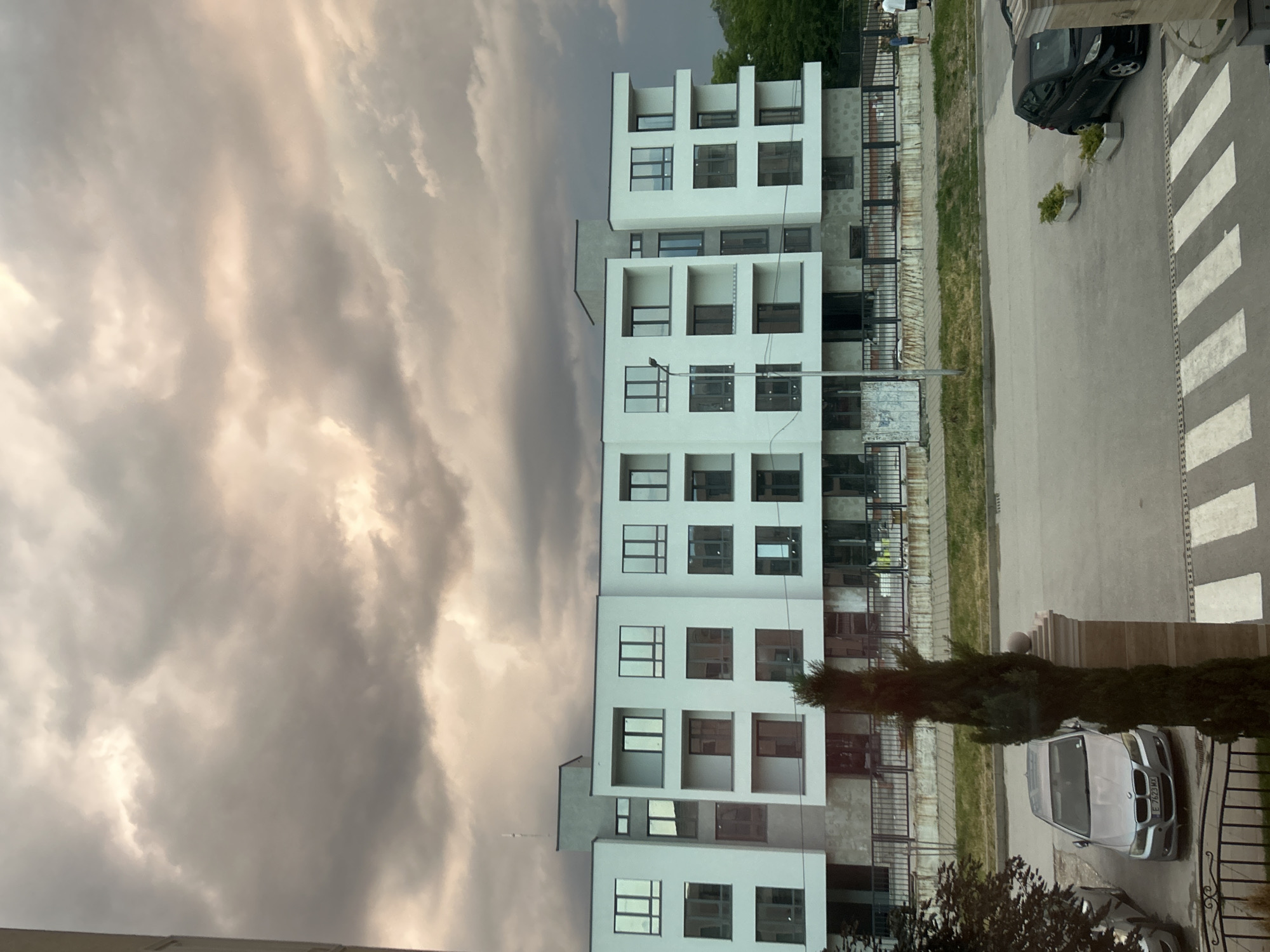 Witness documents afternoon views of Plovdiv apartment building complex