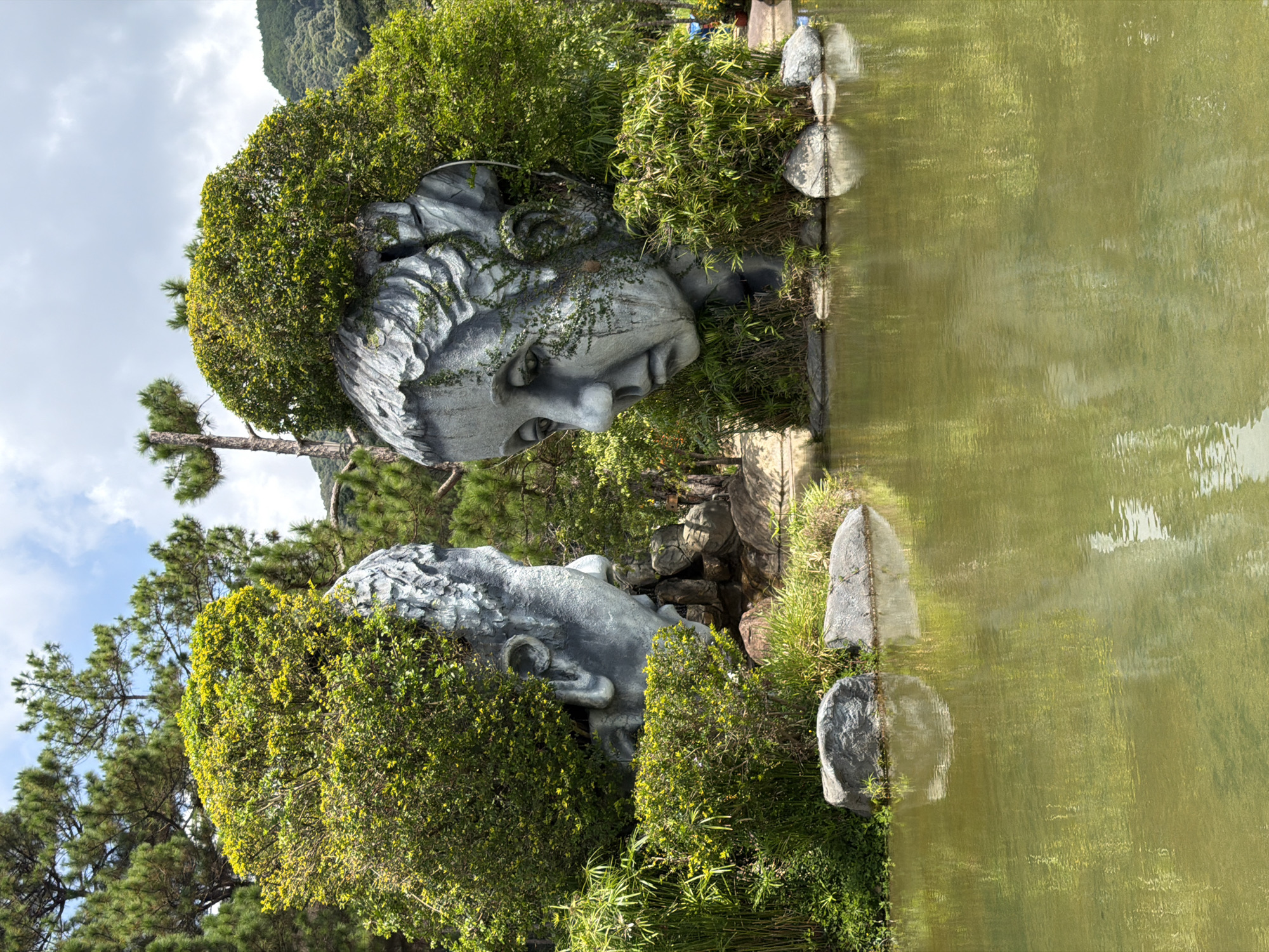 Sculptural park scenes in Da Lat's outdoor attraction