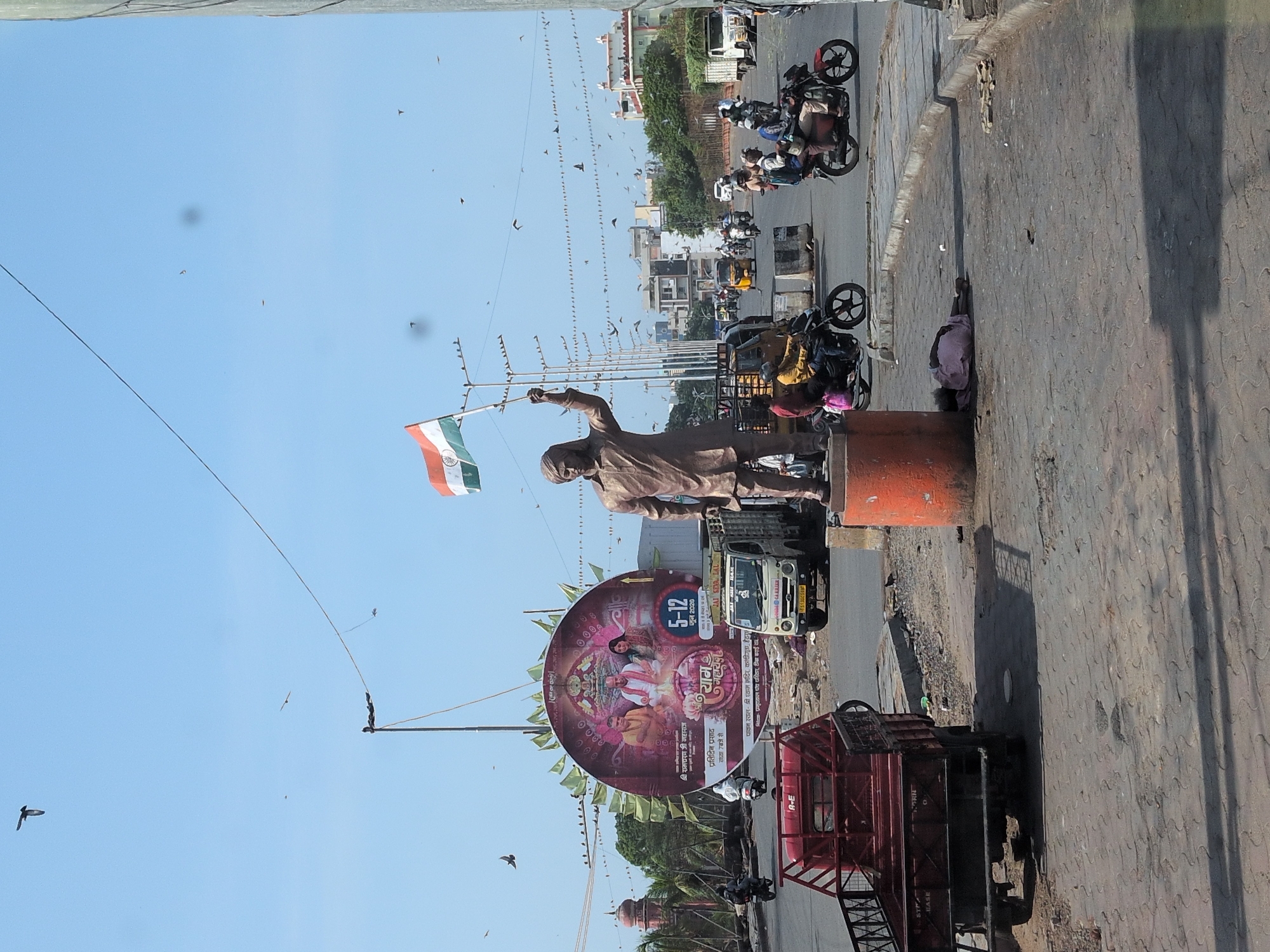 Routine street scenes documented across Hyderabad during early morning