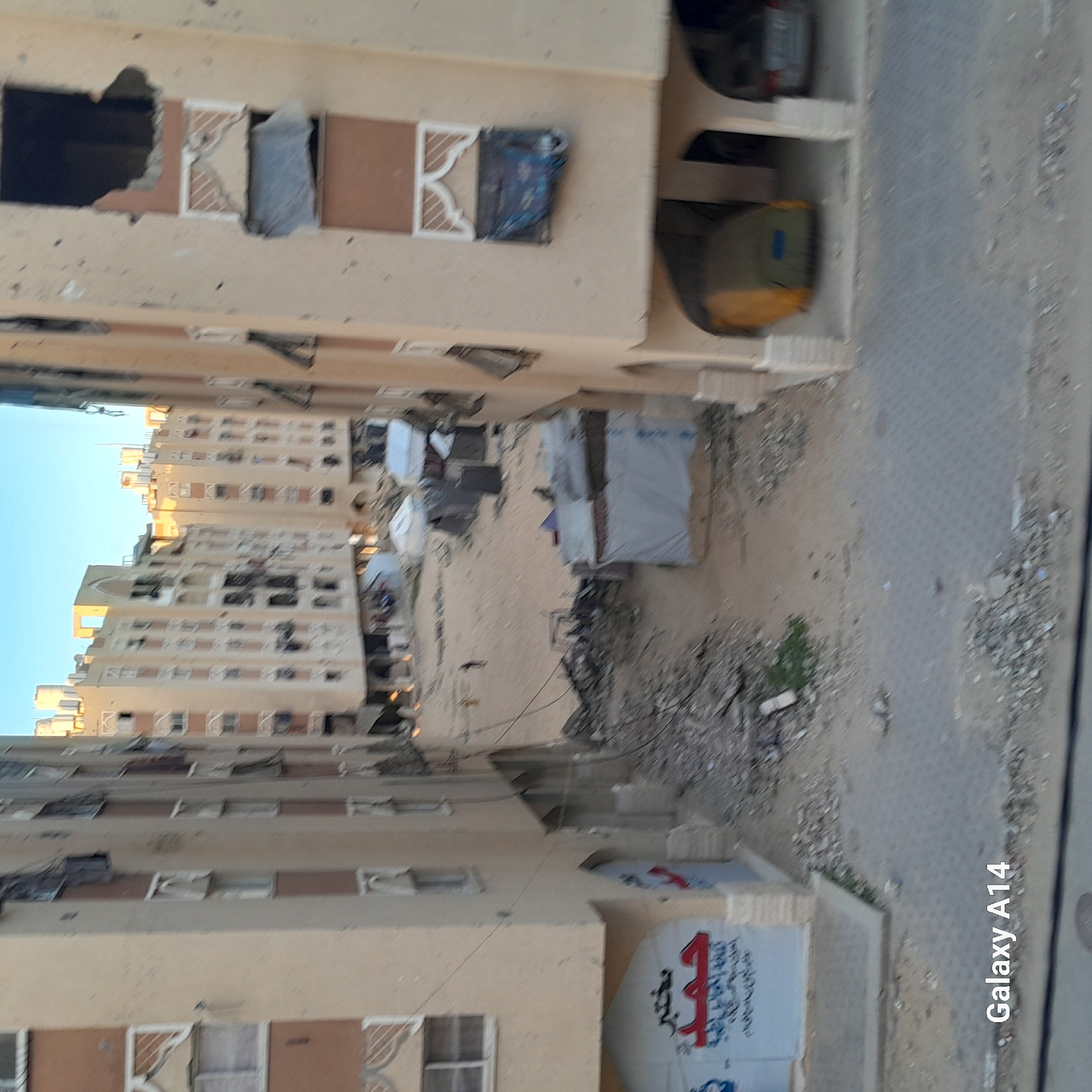 Building damage observed from multiple angles in Khan Yunis