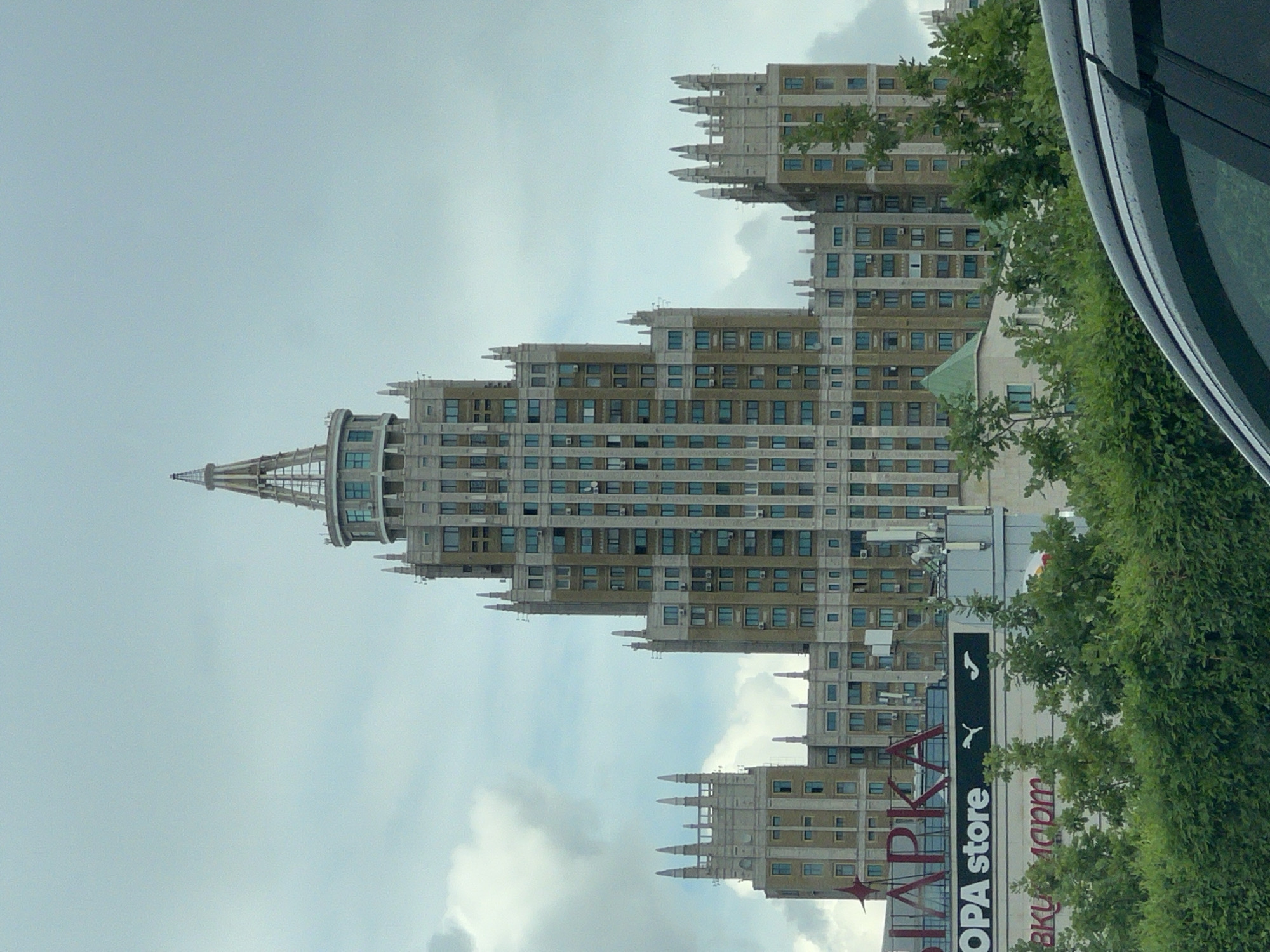 Stalinist skyscraper and surroundings in central Astana